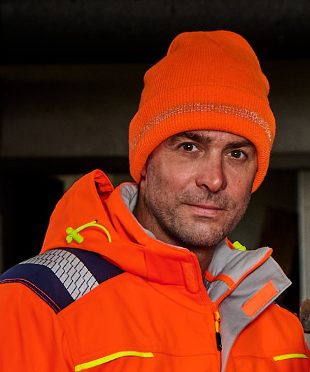 Strickmütze neonorange