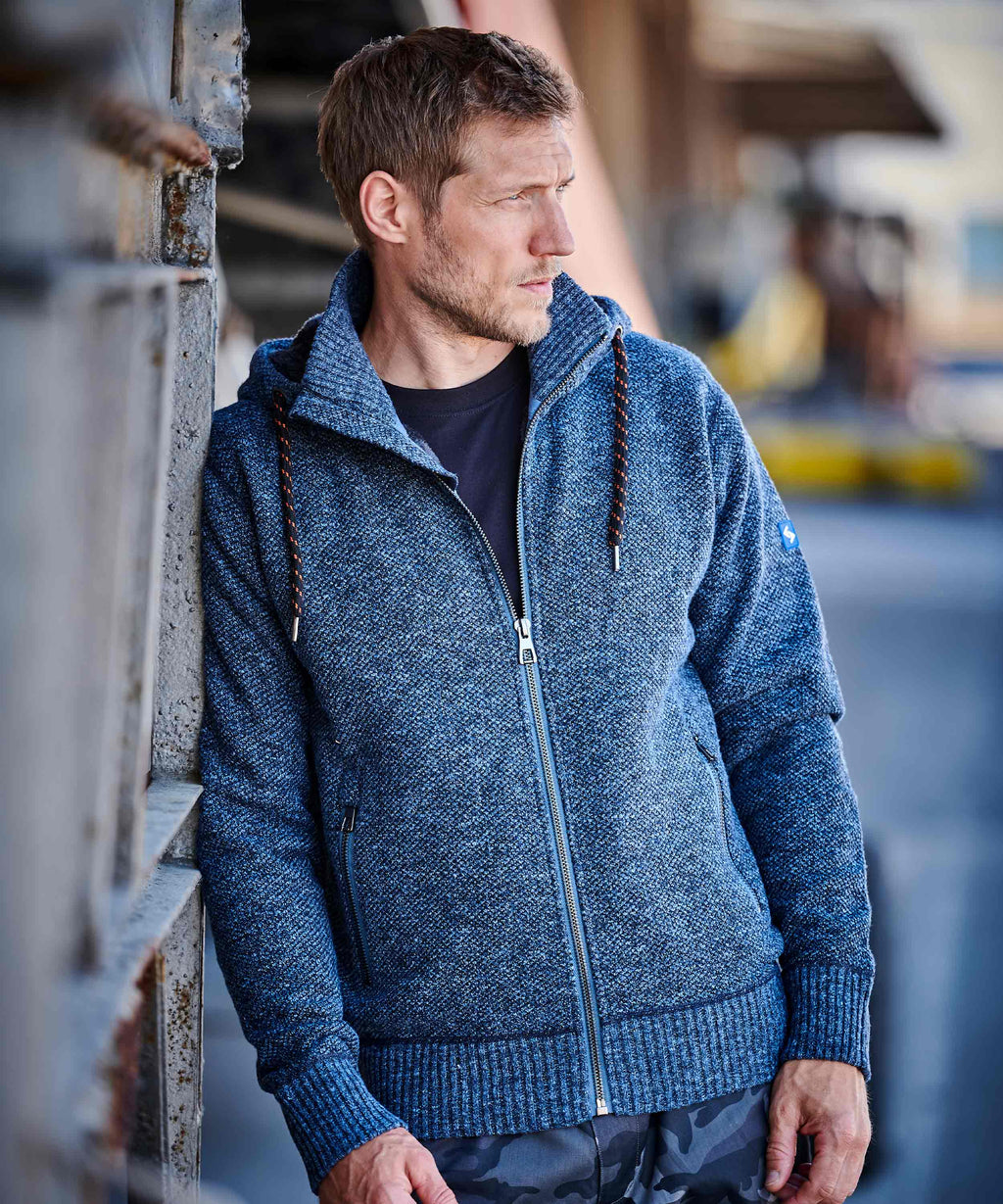 Strickjacke Schärding navy/blau-meliert