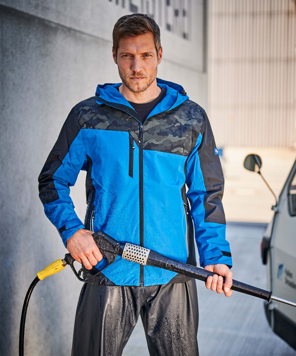 Regenjacke Amper royalblau/schwarz