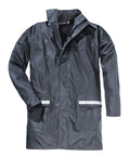 PU-Regenjacke mit Reflexstreifen blau
