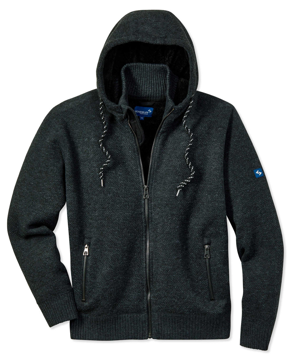 Strickjacke Schärding anthrazit/schwarz-meliert