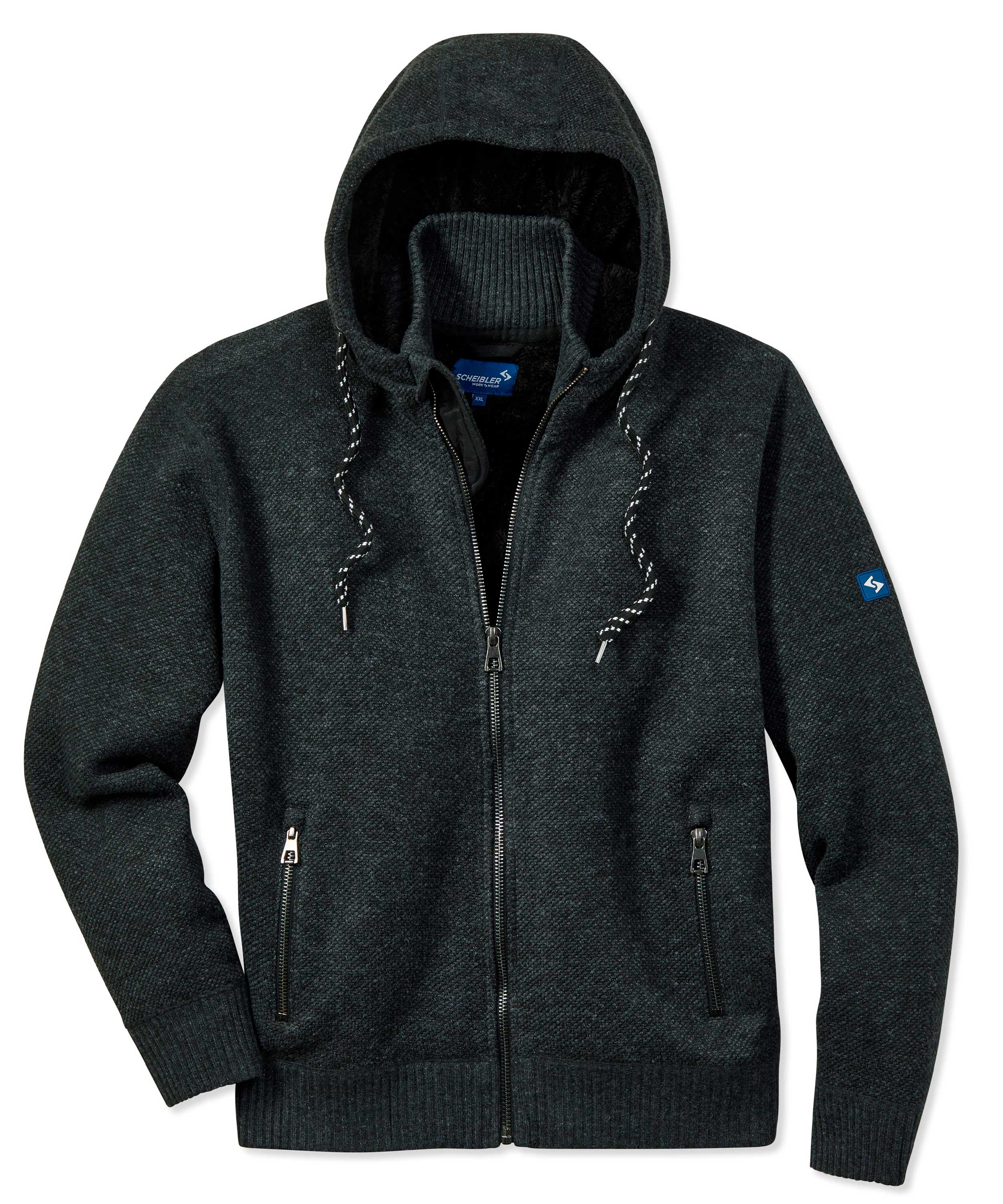 Strickjacke Schärding anthrazit/schwarz-meliert