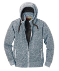 Strickjacke Schärding grau/schwarz-meliert