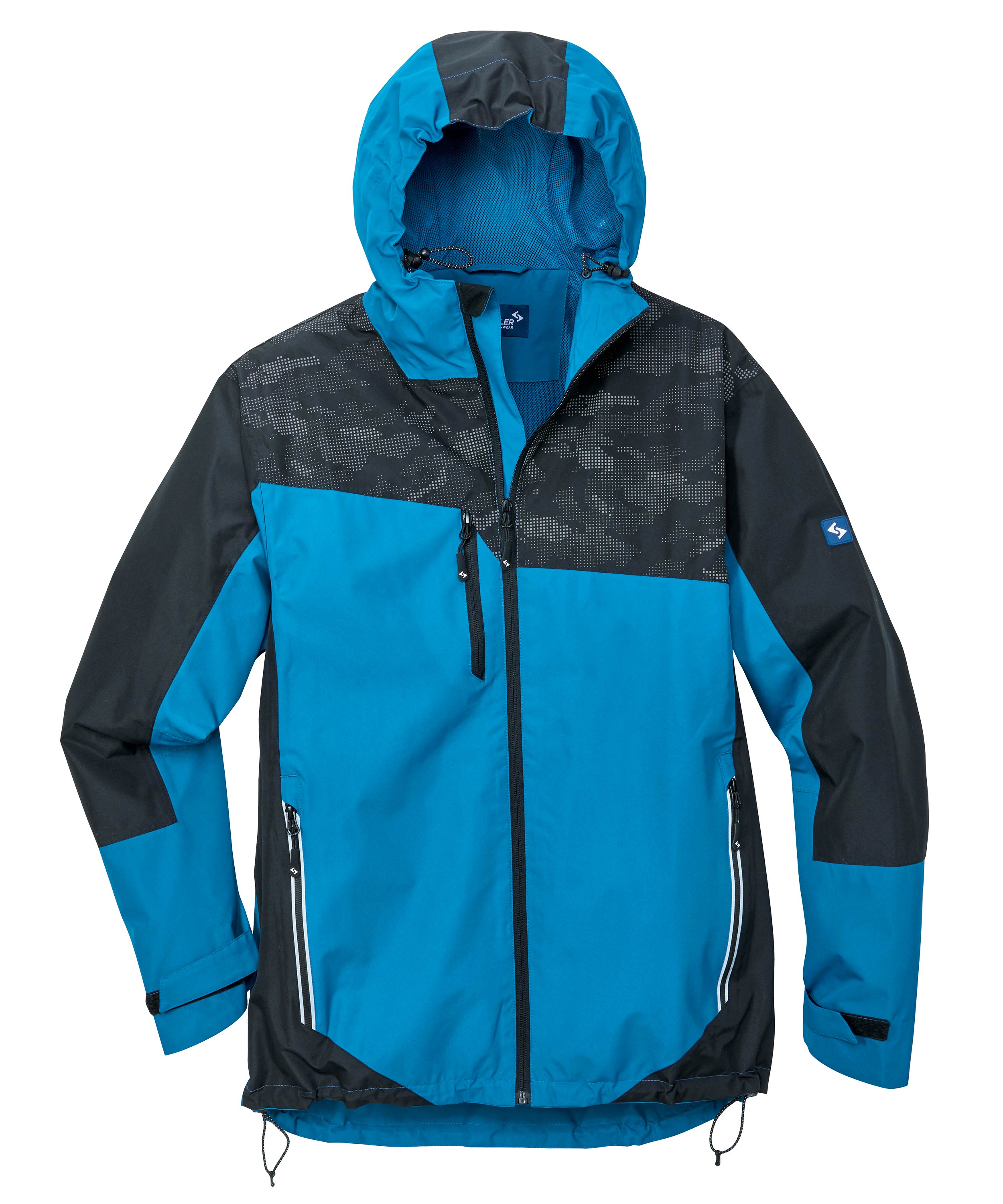 Regenjacke Amper royalblau/schwarz