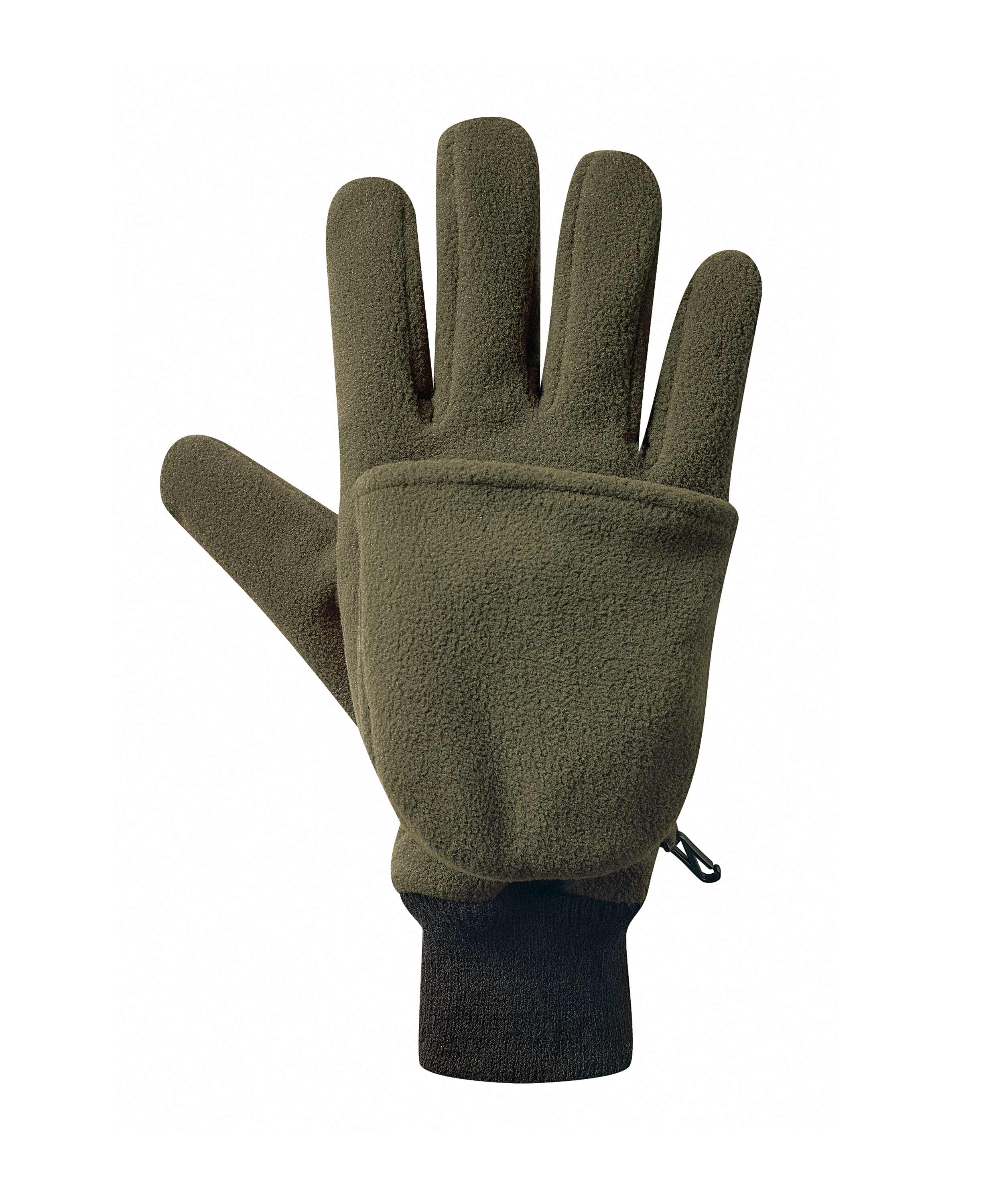 Fleece-Jägerhandschuh oliv/schwarz