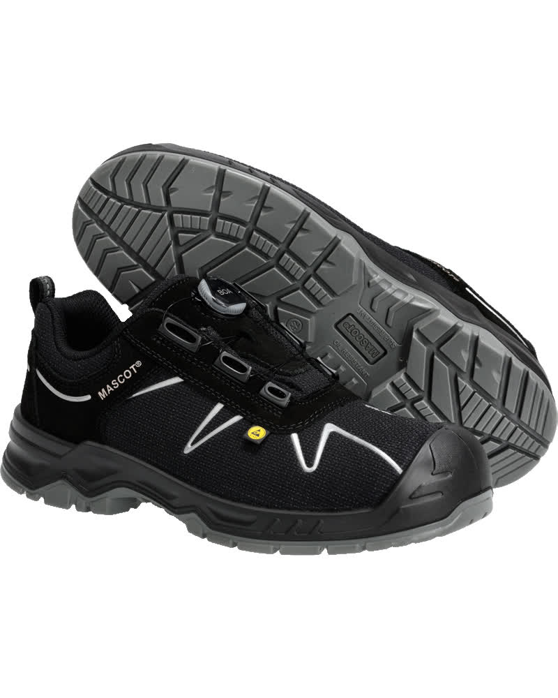 Mascot Sicherheitshalbschuh Footwear flex Schwarz/Silber