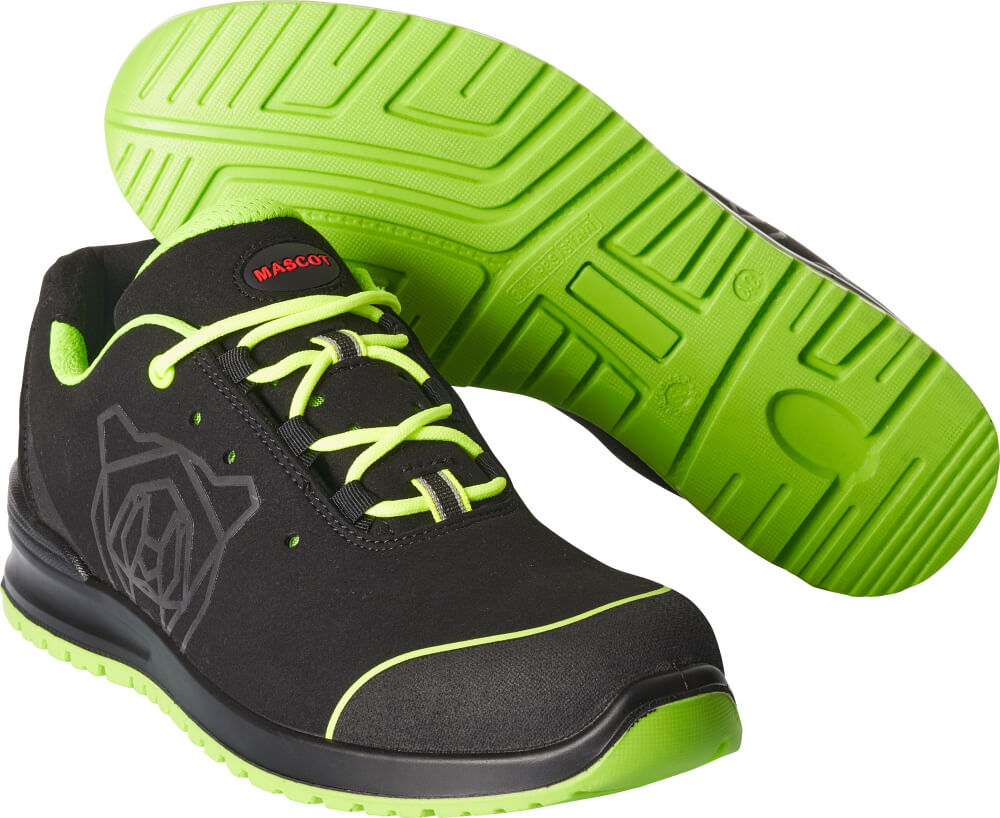 Mascot Sicherheitshalbschuh Footwear classic Schwarz/Limonengrün