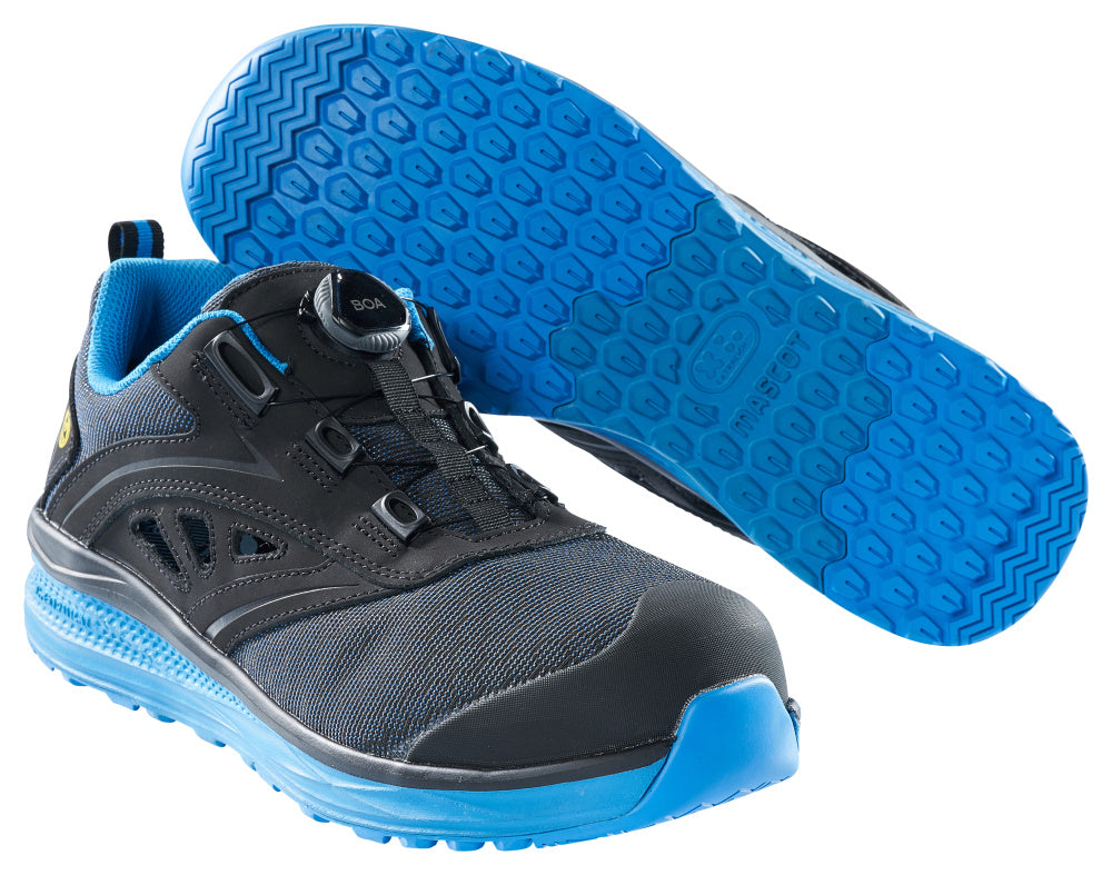 Mascot Sicherheitssandale Footwear carbon Schwarz/Kornblau