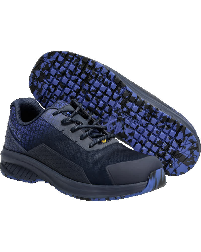 Mascot Sicherheitshalbschuh S3S mit Schnürsenkel Footwear accelerate Schwarzblau/Azurblau