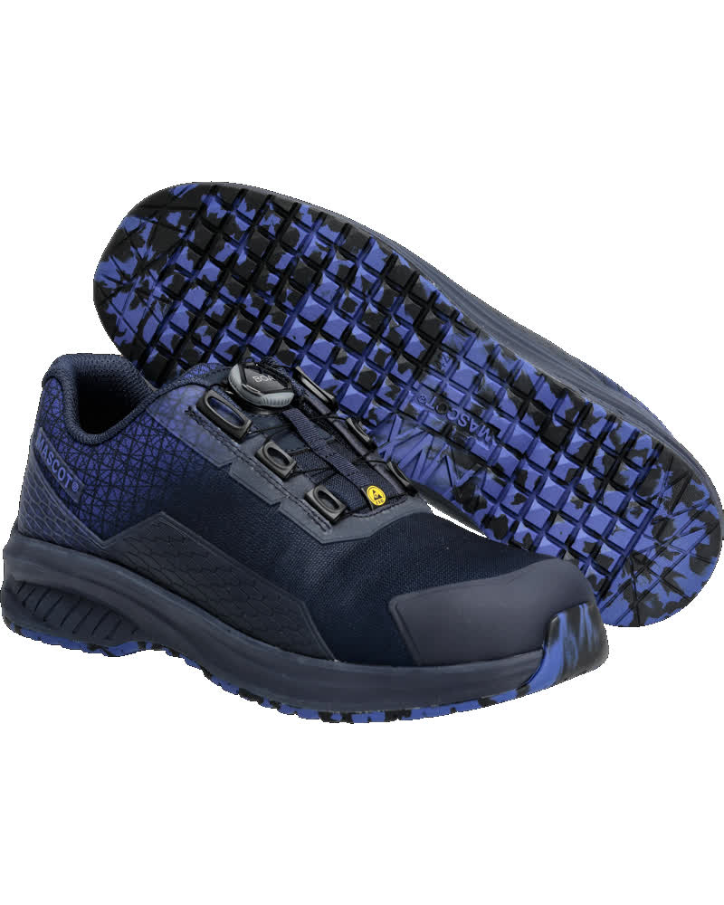 Mascot Sicherheitshalbschuhe S3S mit Boa Fit System Footwear accelerate Schwarzblau/Azurblau