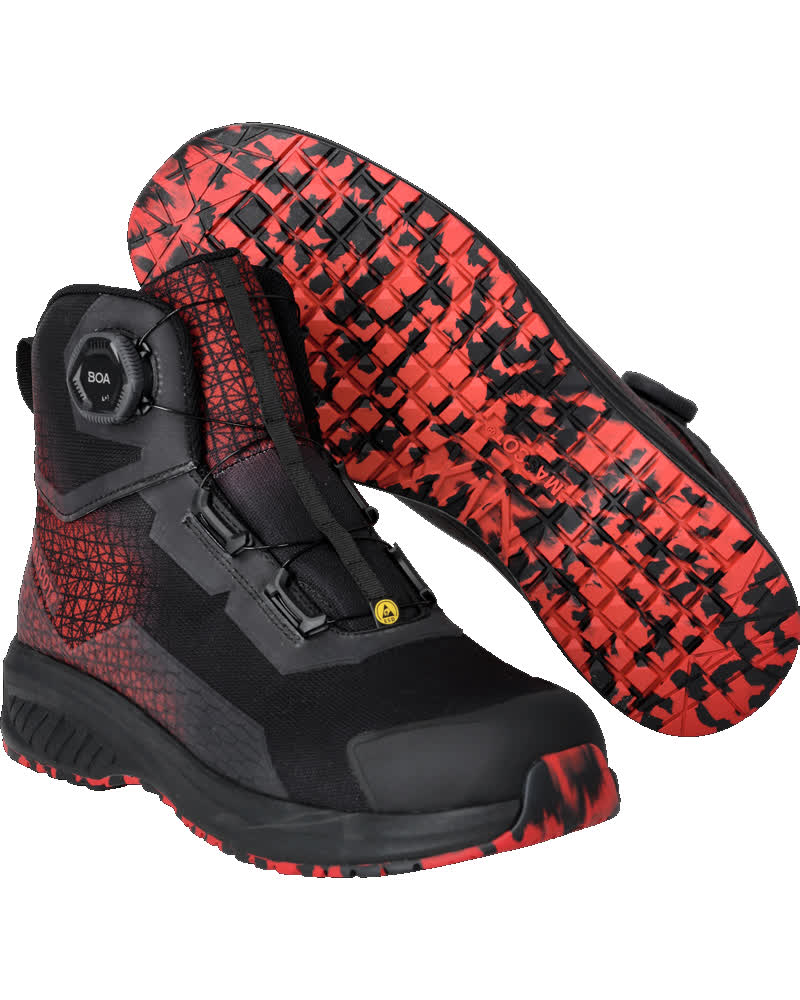 Mascot sicherheitsstiefel S3S BOA Accelerate Footwear accelerate Schwarz/Verkehrsrot