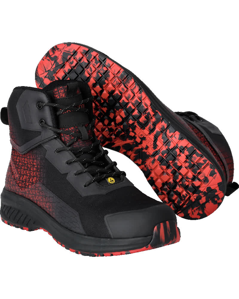 Mascot sicherheitsstiefel S3S Accelerate Footwear accelerate Schwarz/Verkehrsrot