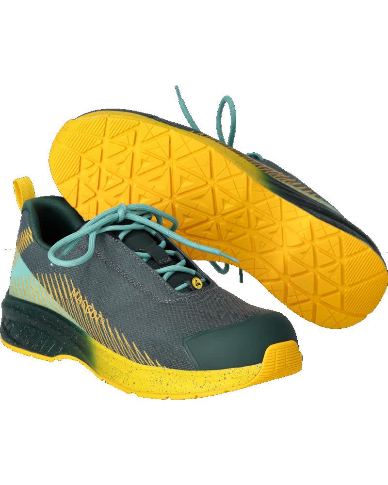 Mascot Sicherheitshalbschuh S1PS Customized Footwear customized Waldgrün/Sonnengelb