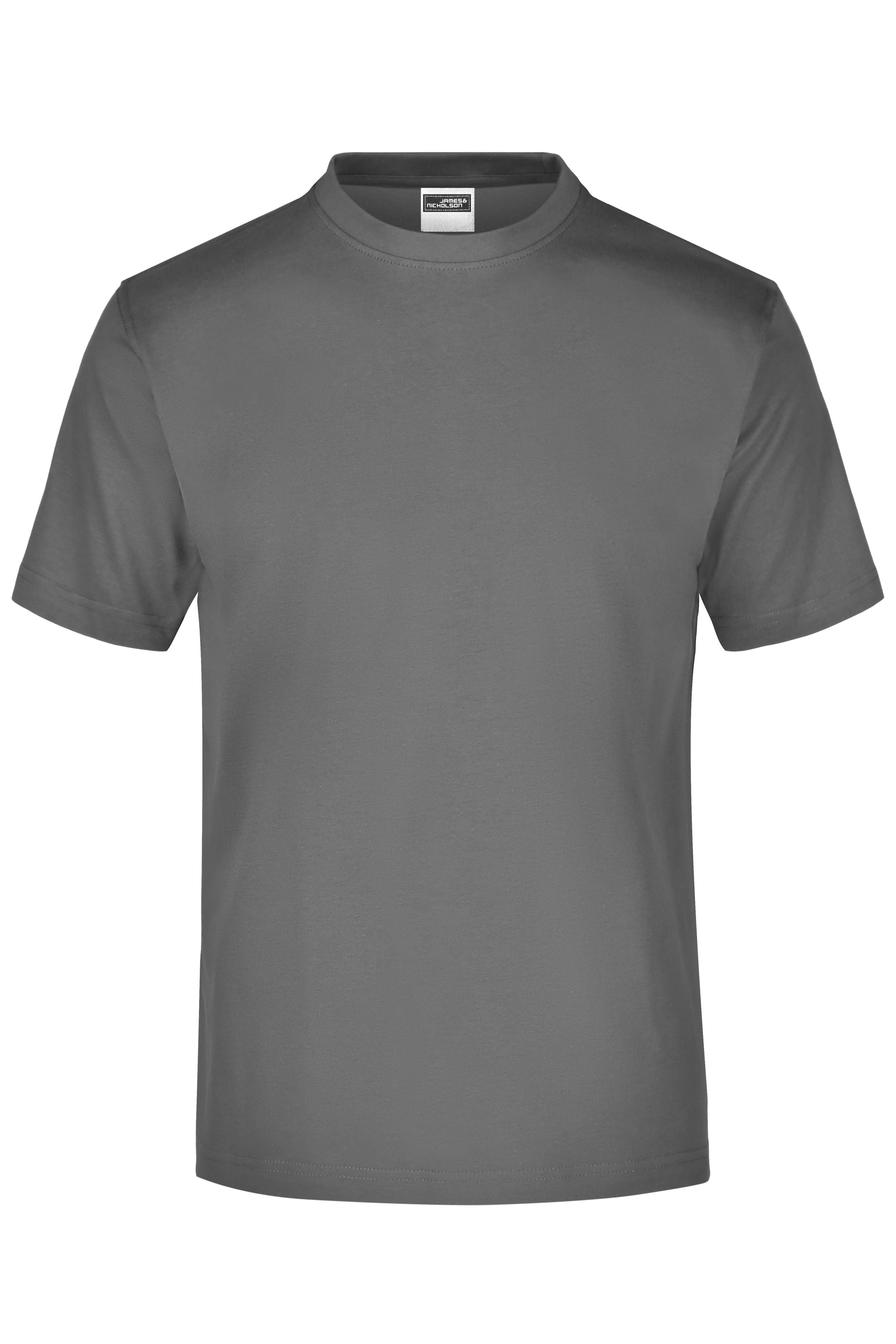 James & Nicholson Rundhals T-Shirt dark-grey