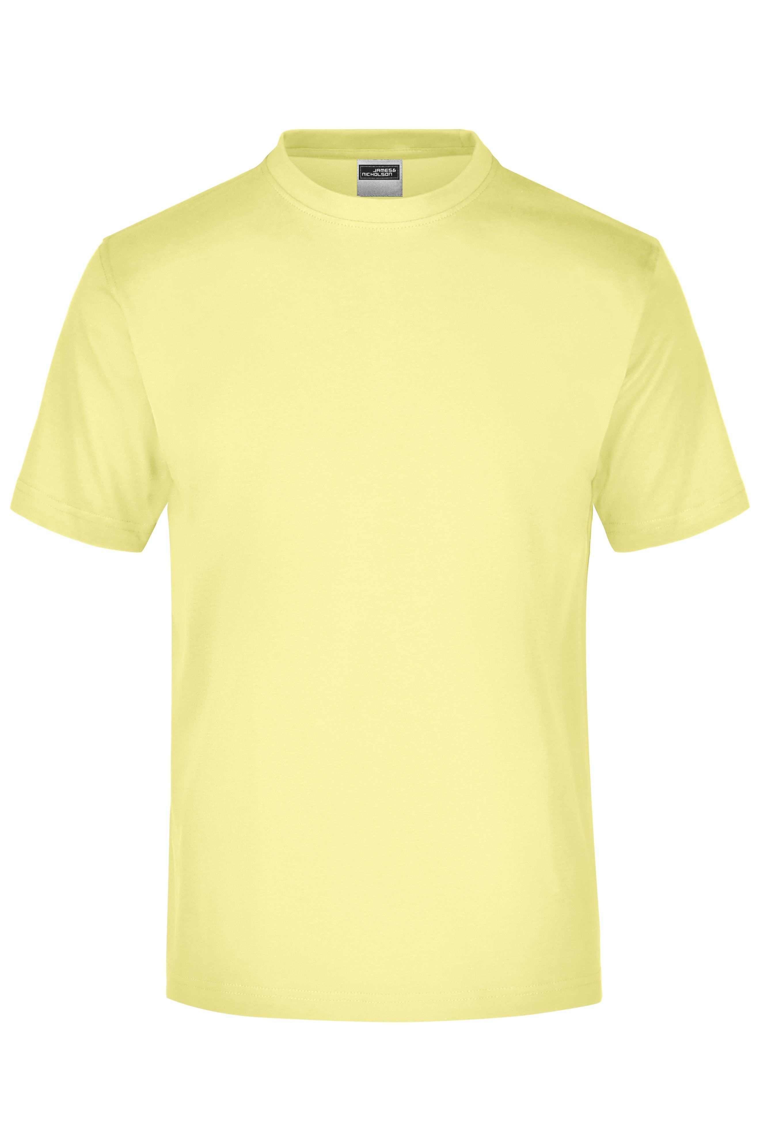 James & Nicholson Rundhals T-Shirt light-yellow