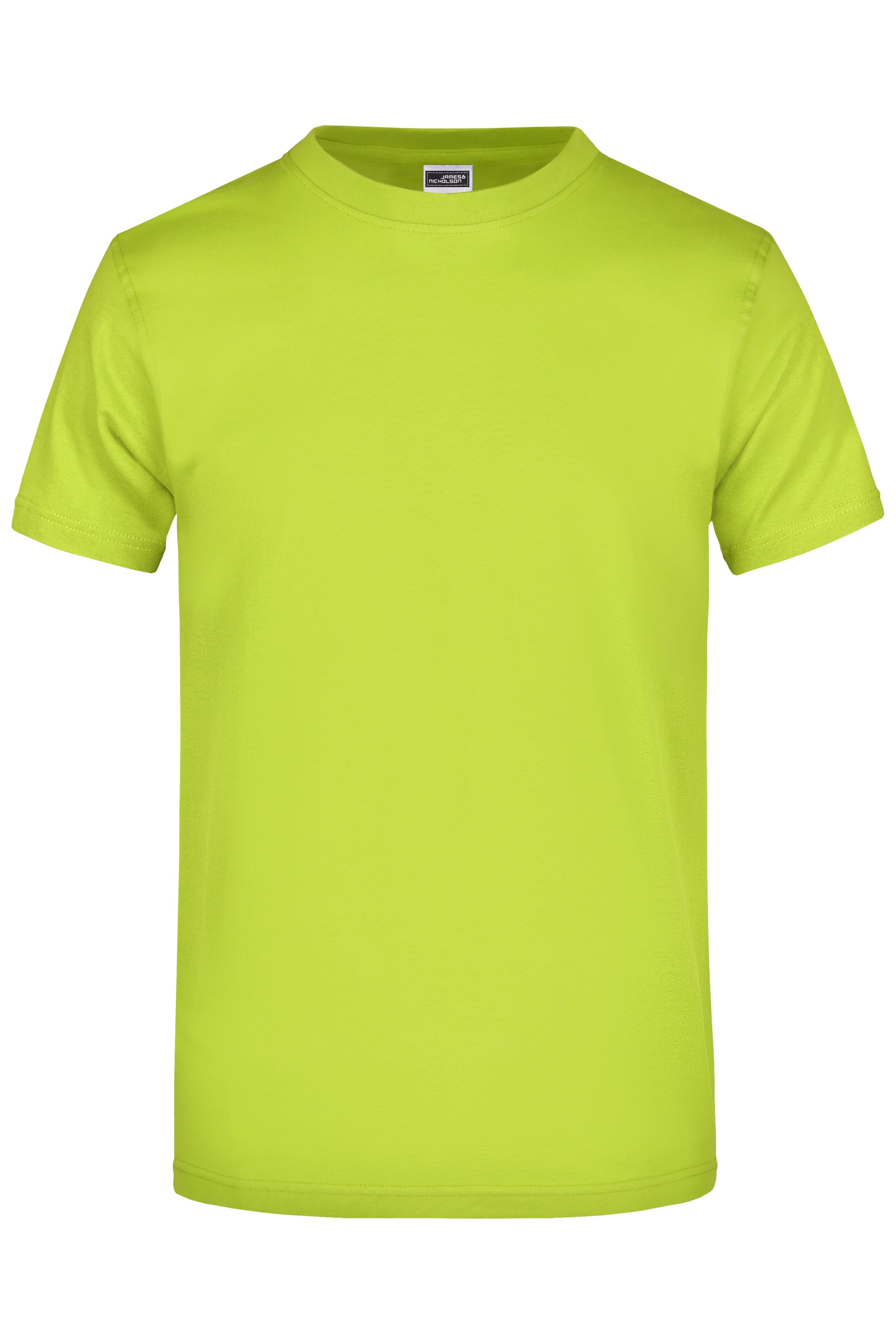 James & Nicholson Hochwertiges T-Shirt mit Rundhals acid-yellow