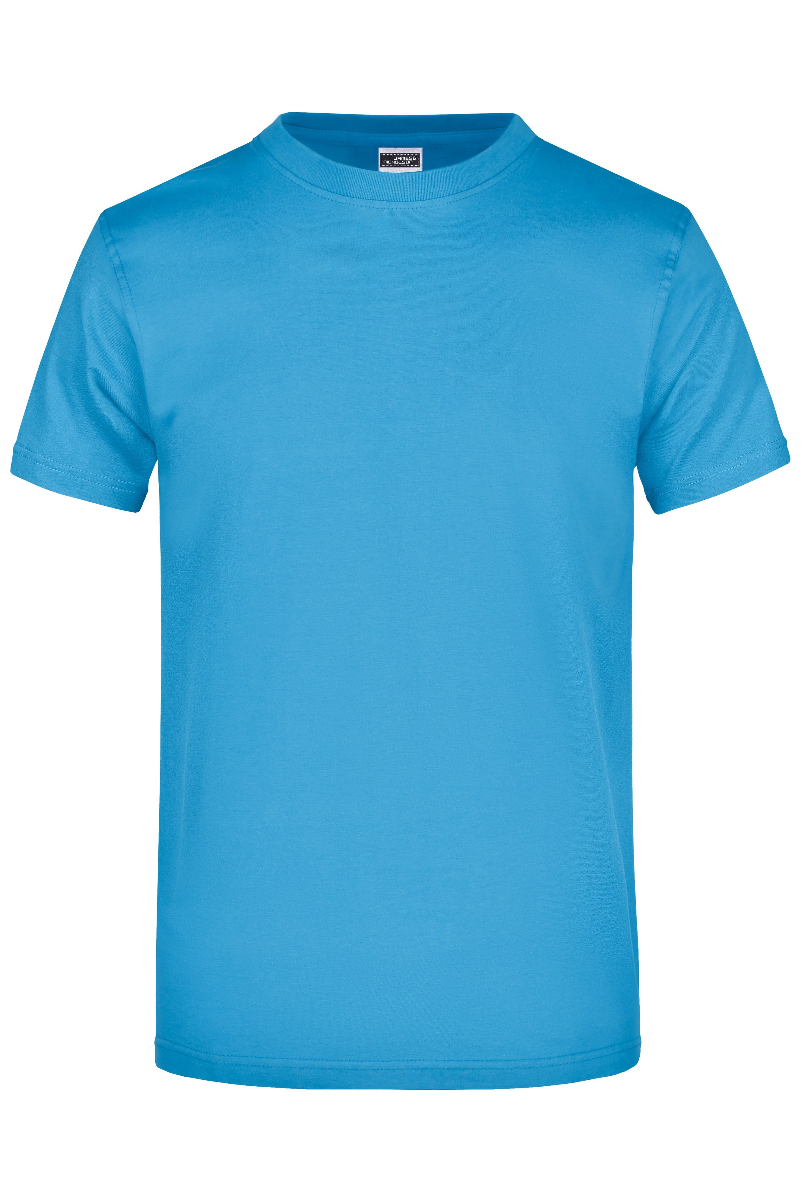 James & Nicholson Hochwertiges T-Shirt mit Rundhals aqua