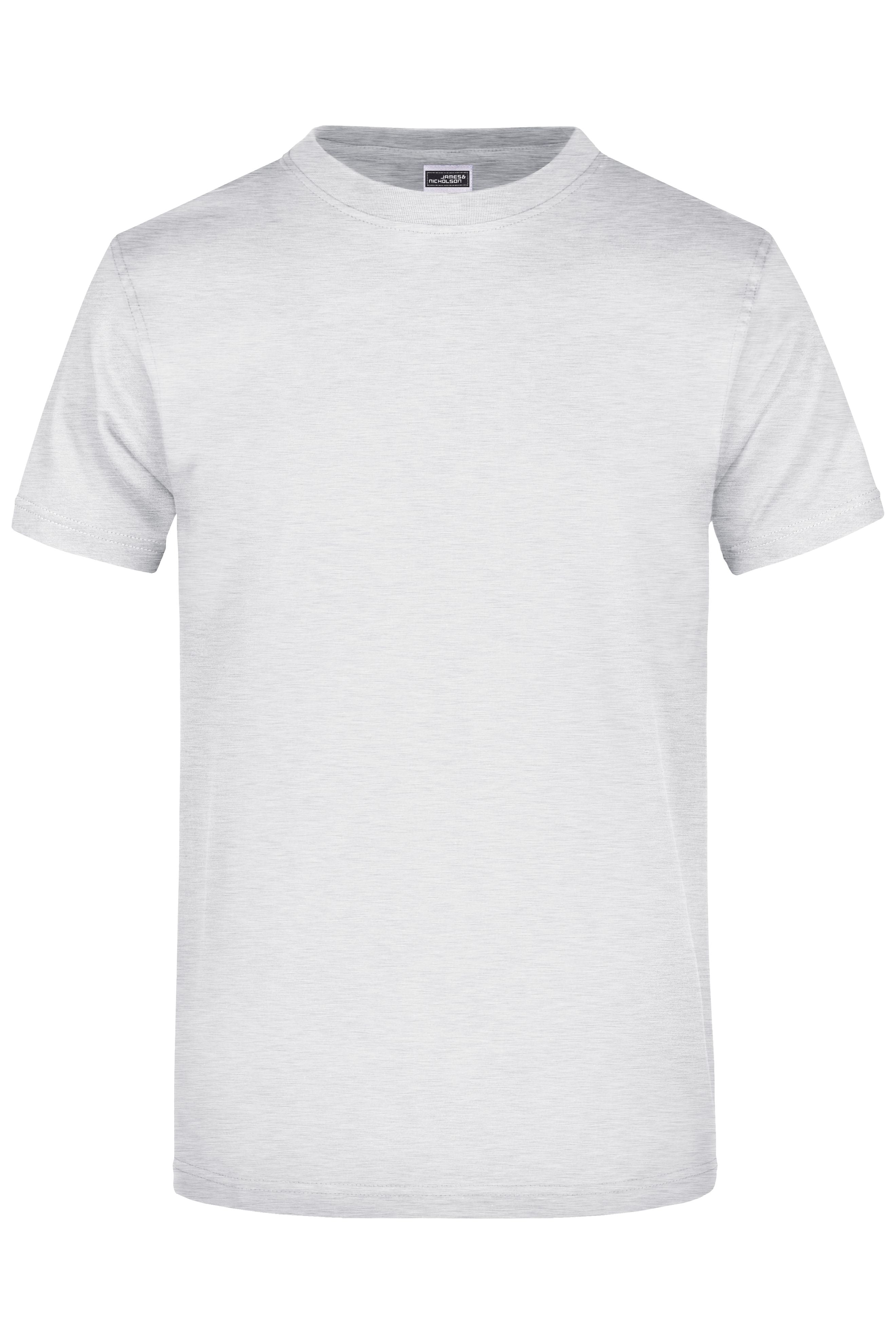 James & Nicholson Hochwertiges T-Shirt mit Rundhals ash
