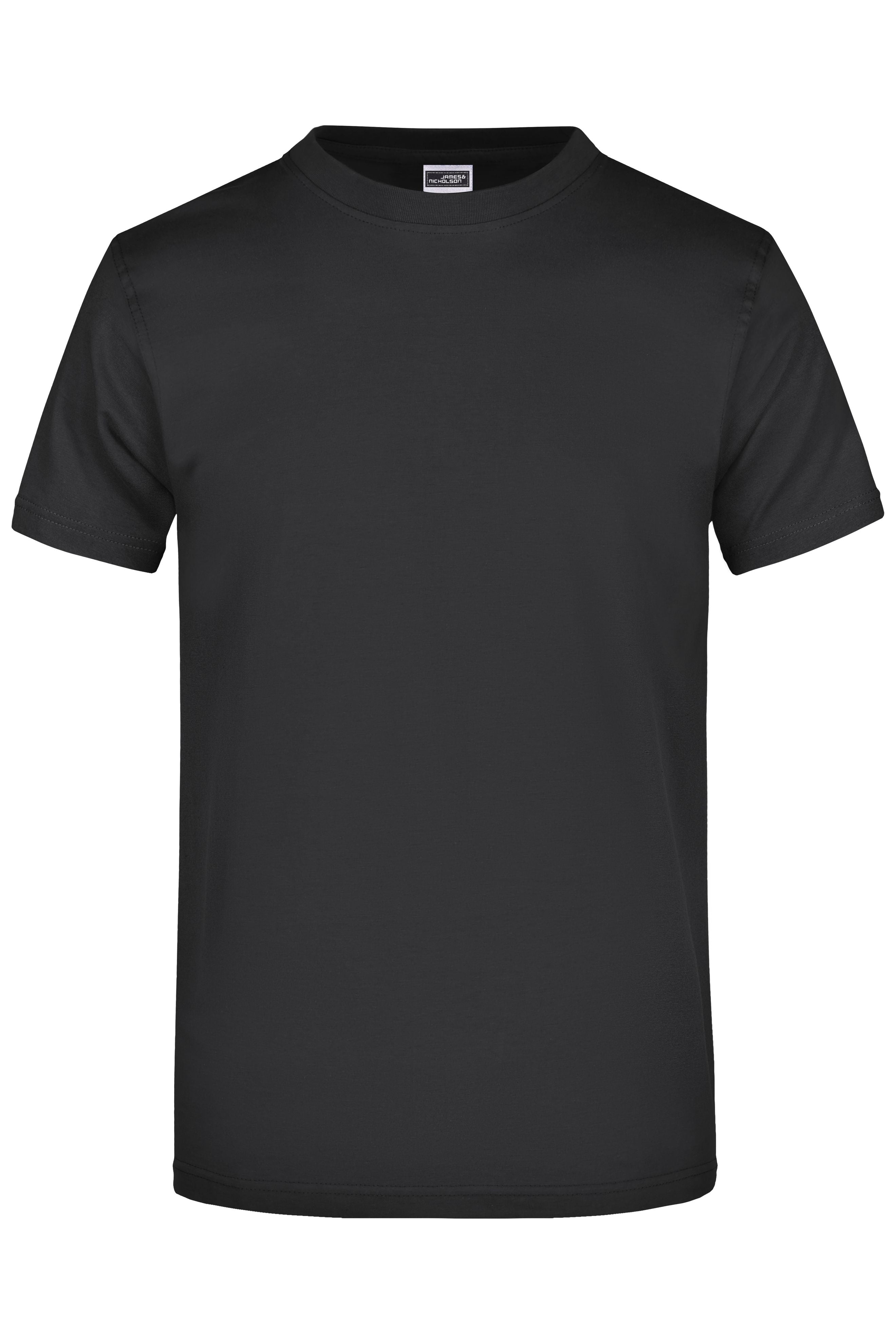 James & Nicholson Hochwertiges T-Shirt mit Rundhals black