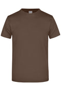 James & Nicholson Hochwertiges T-Shirt mit Rundhals brown