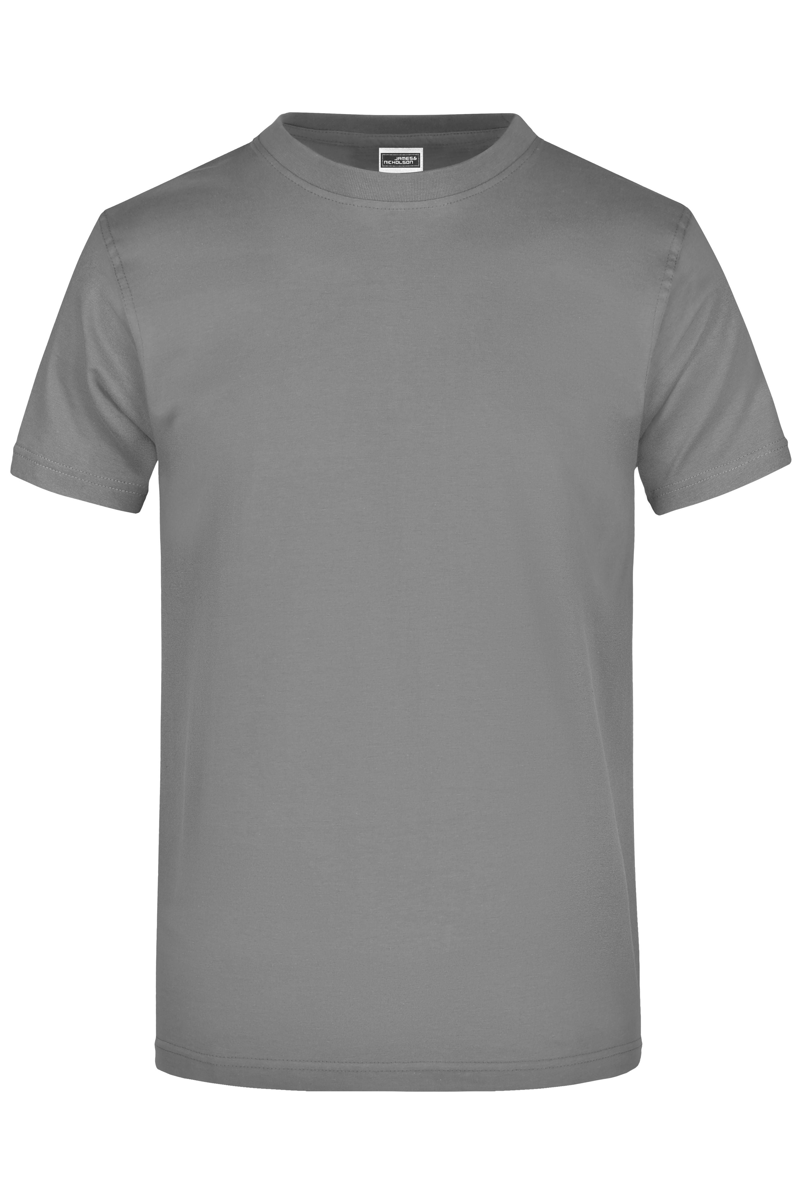 James & Nicholson Hochwertiges T-Shirt mit Rundhals dark-grey
