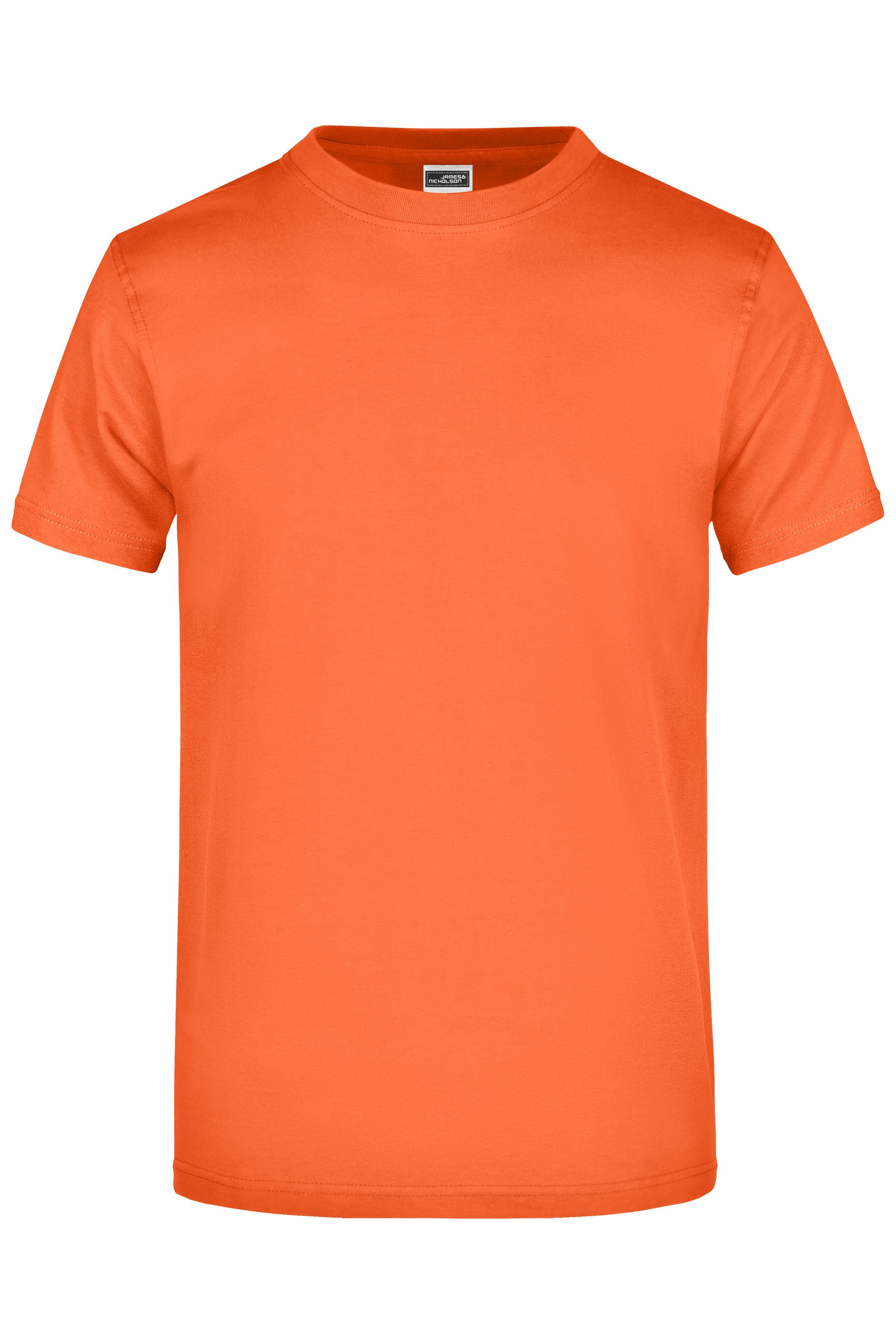 James & Nicholson Hochwertiges T-Shirt mit Rundhals dark-orange