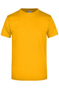 James & Nicholson Hochwertiges T-Shirt mit Rundhals gold-yellow