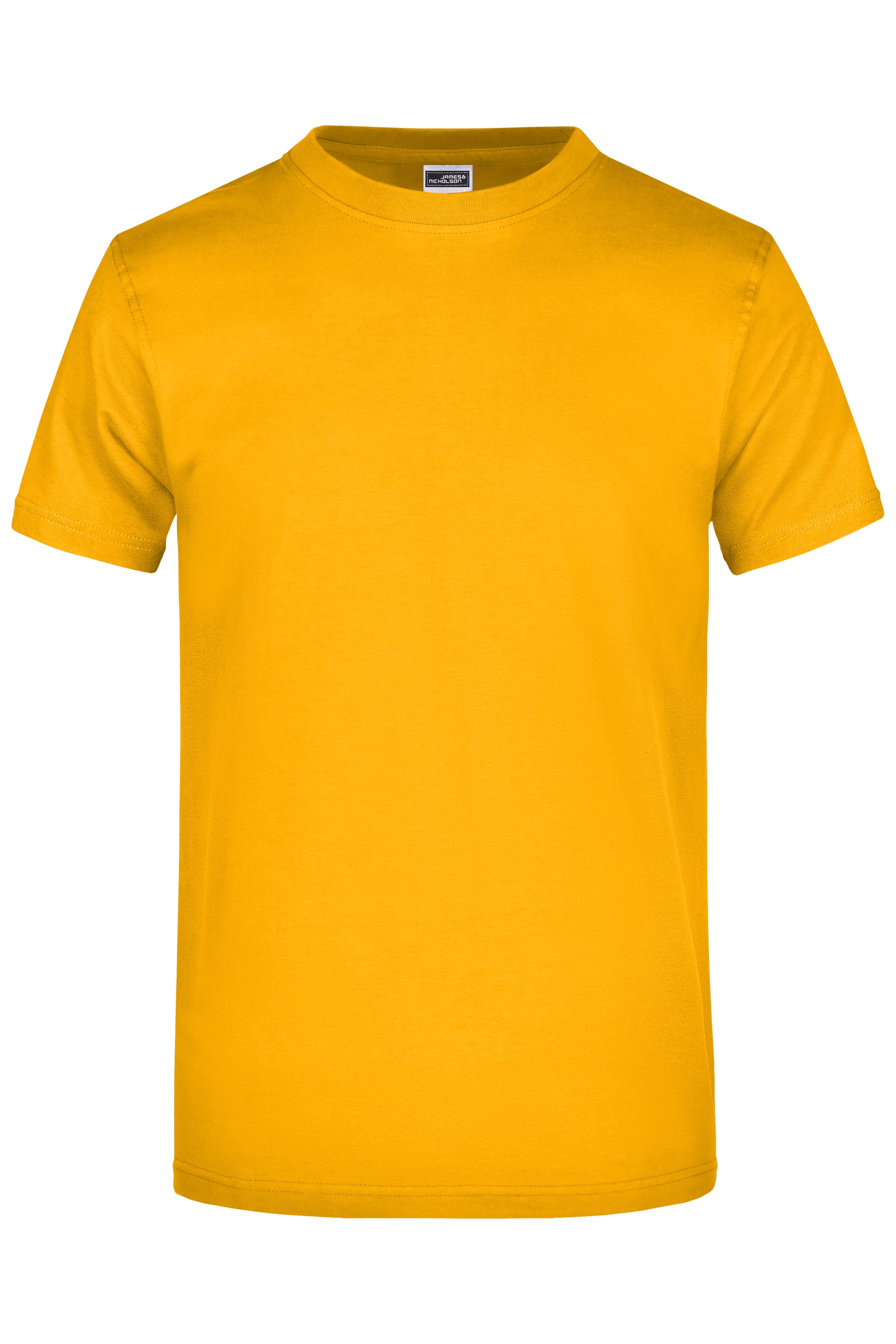 James & Nicholson Hochwertiges T-Shirt mit Rundhals gold-yellow