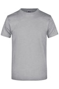 James & Nicholson Hochwertiges T-Shirt mit Rundhals grey-heather