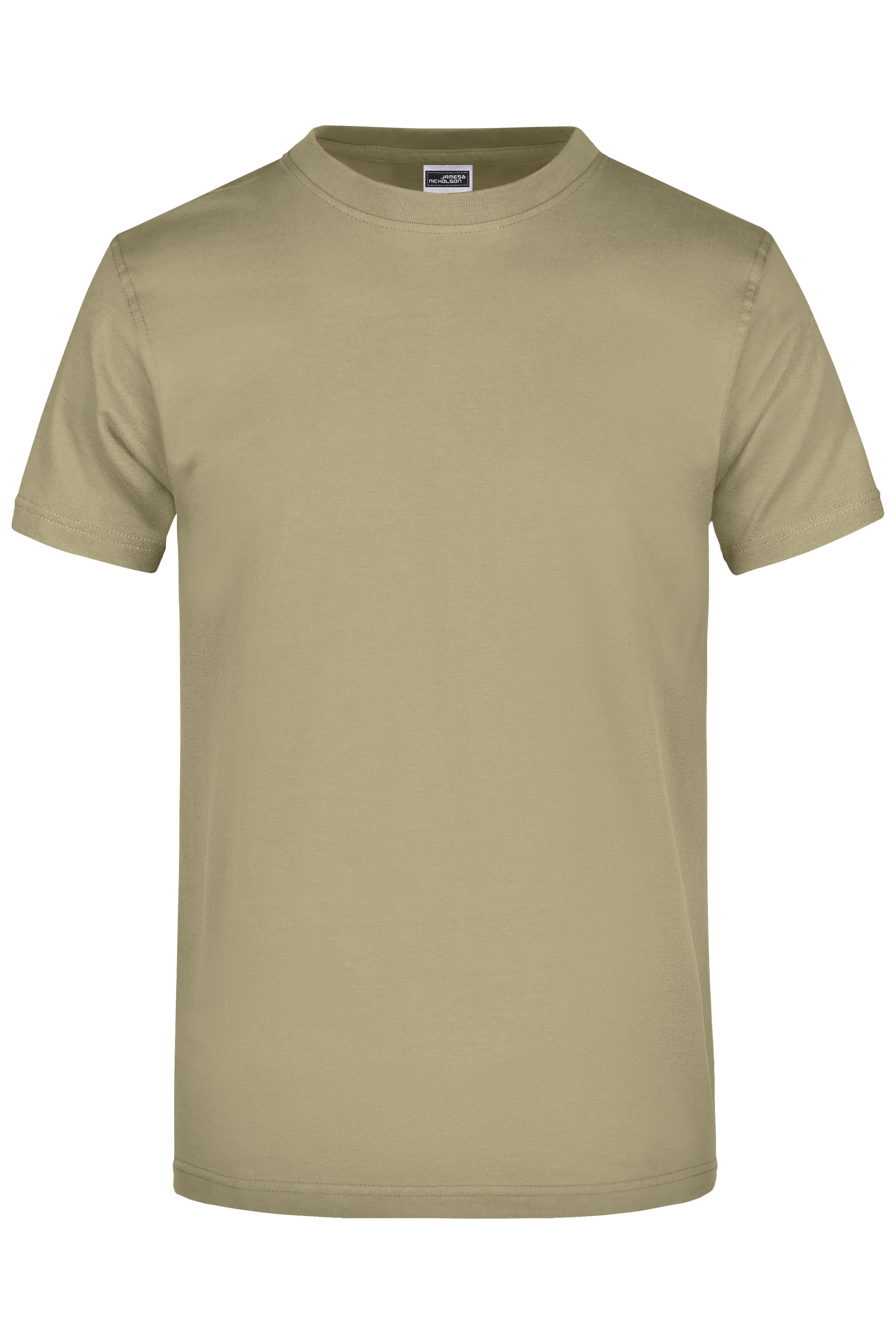 James & Nicholson Hochwertiges T-Shirt mit Rundhals khaki