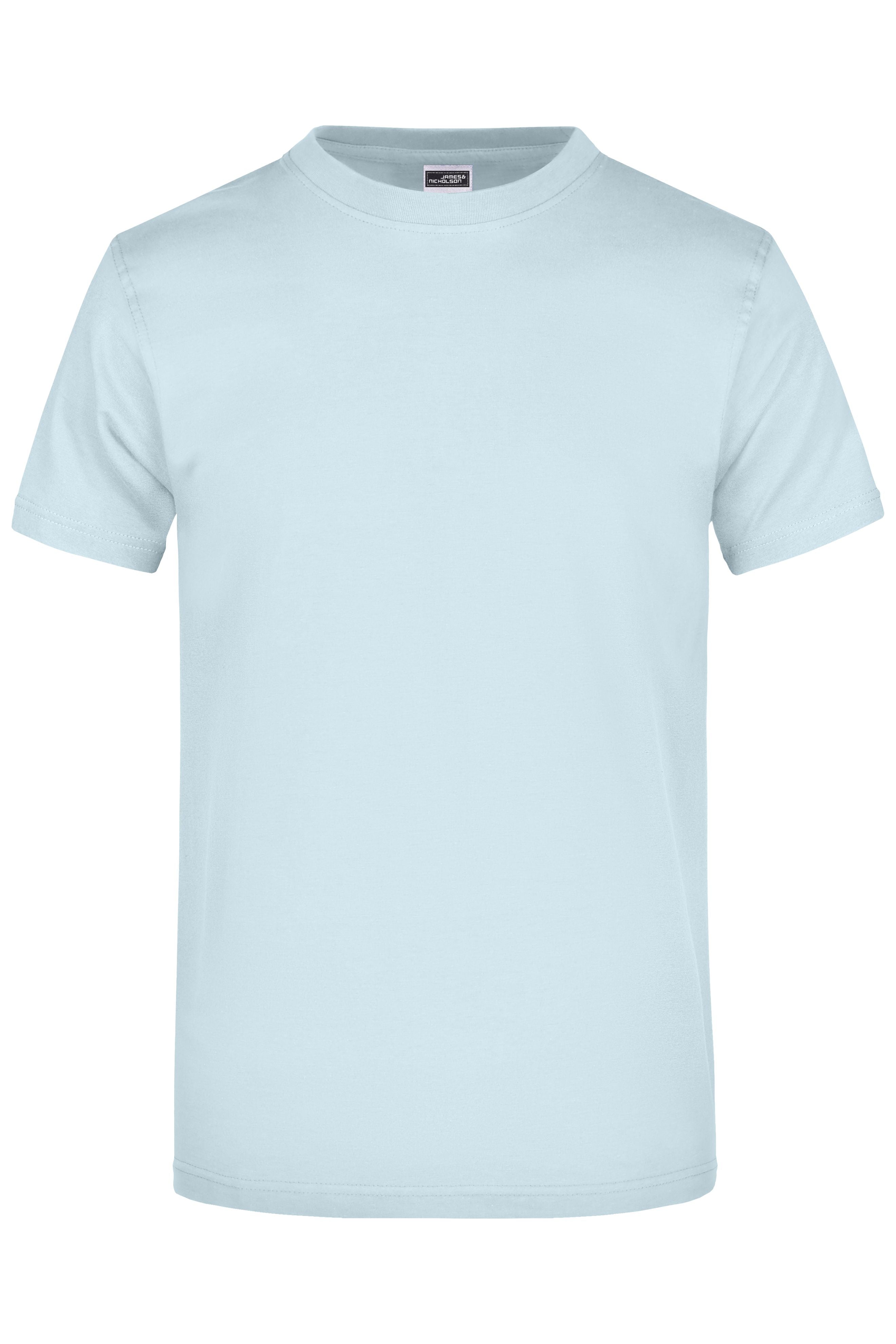 James & Nicholson Hochwertiges T-Shirt mit Rundhals light-blue