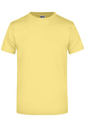 James & Nicholson Hochwertiges T-Shirt mit Rundhals light-yellow