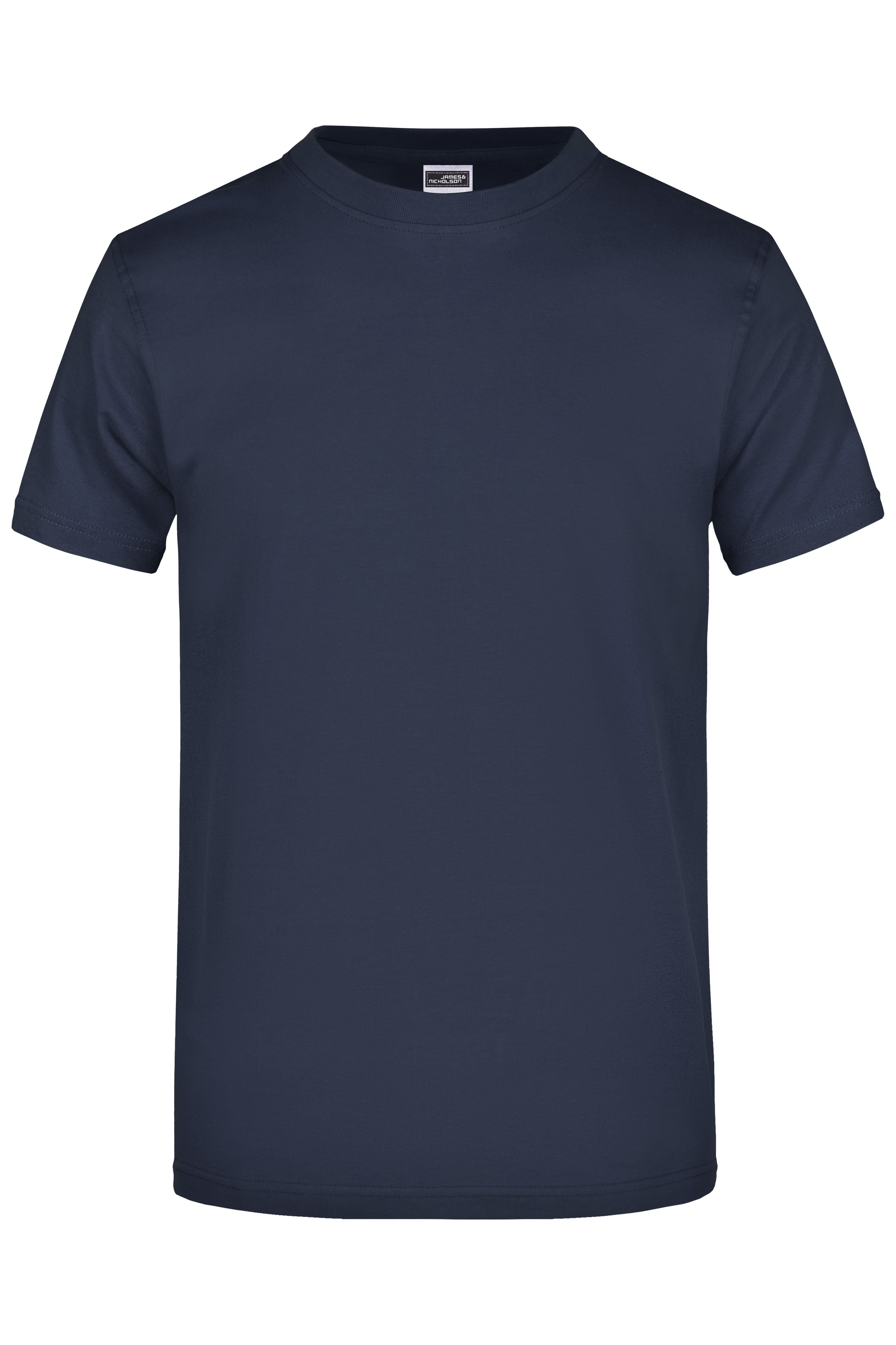 James & Nicholson Hochwertiges T-Shirt mit Rundhals navy