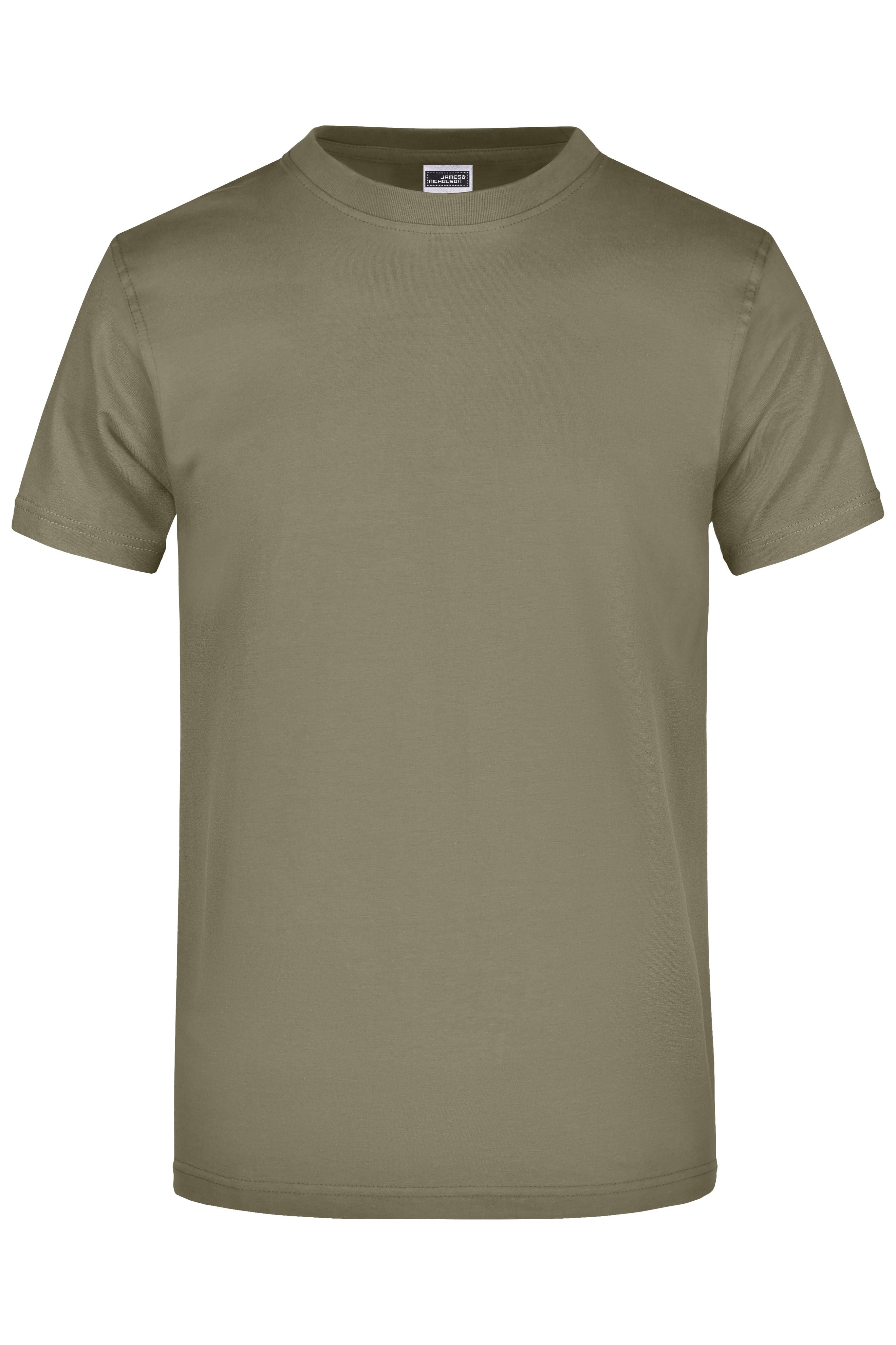 James & Nicholson Hochwertiges T-Shirt mit Rundhals olive