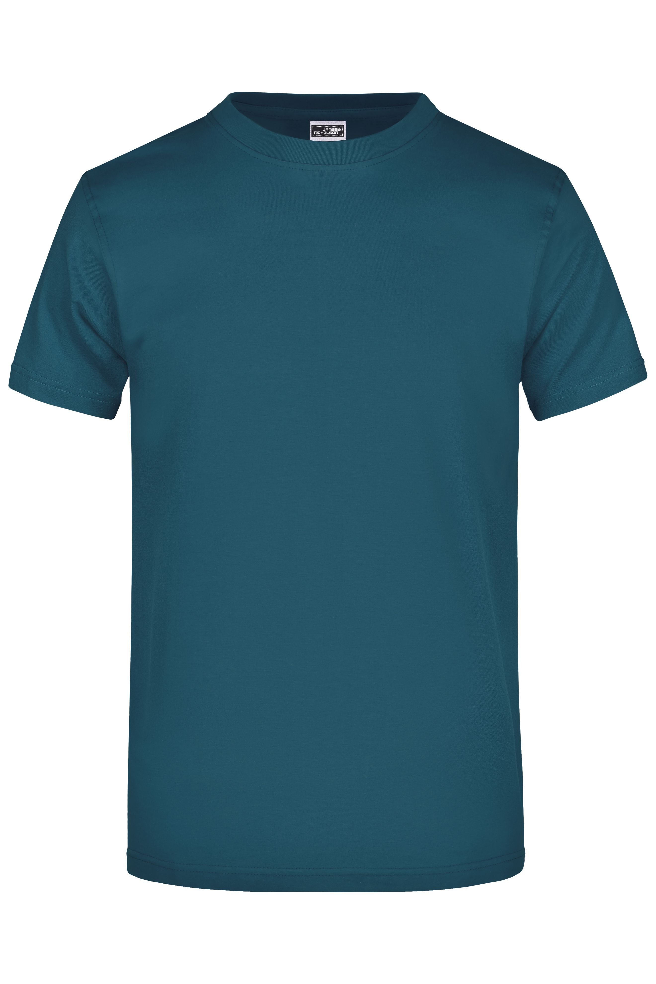 James & Nicholson Hochwertiges T-Shirt mit Rundhals petrol