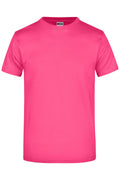 James & Nicholson Hochwertiges T-Shirt mit Rundhals pink