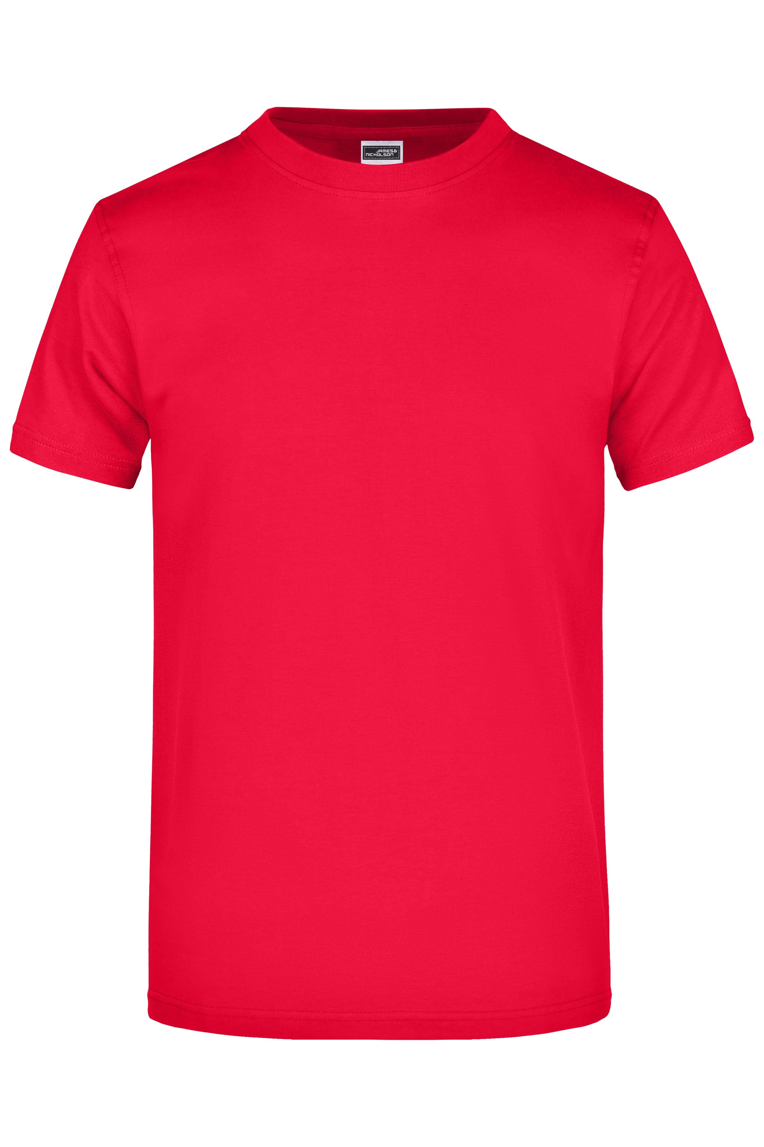 James & Nicholson Hochwertiges T-Shirt mit Rundhals red