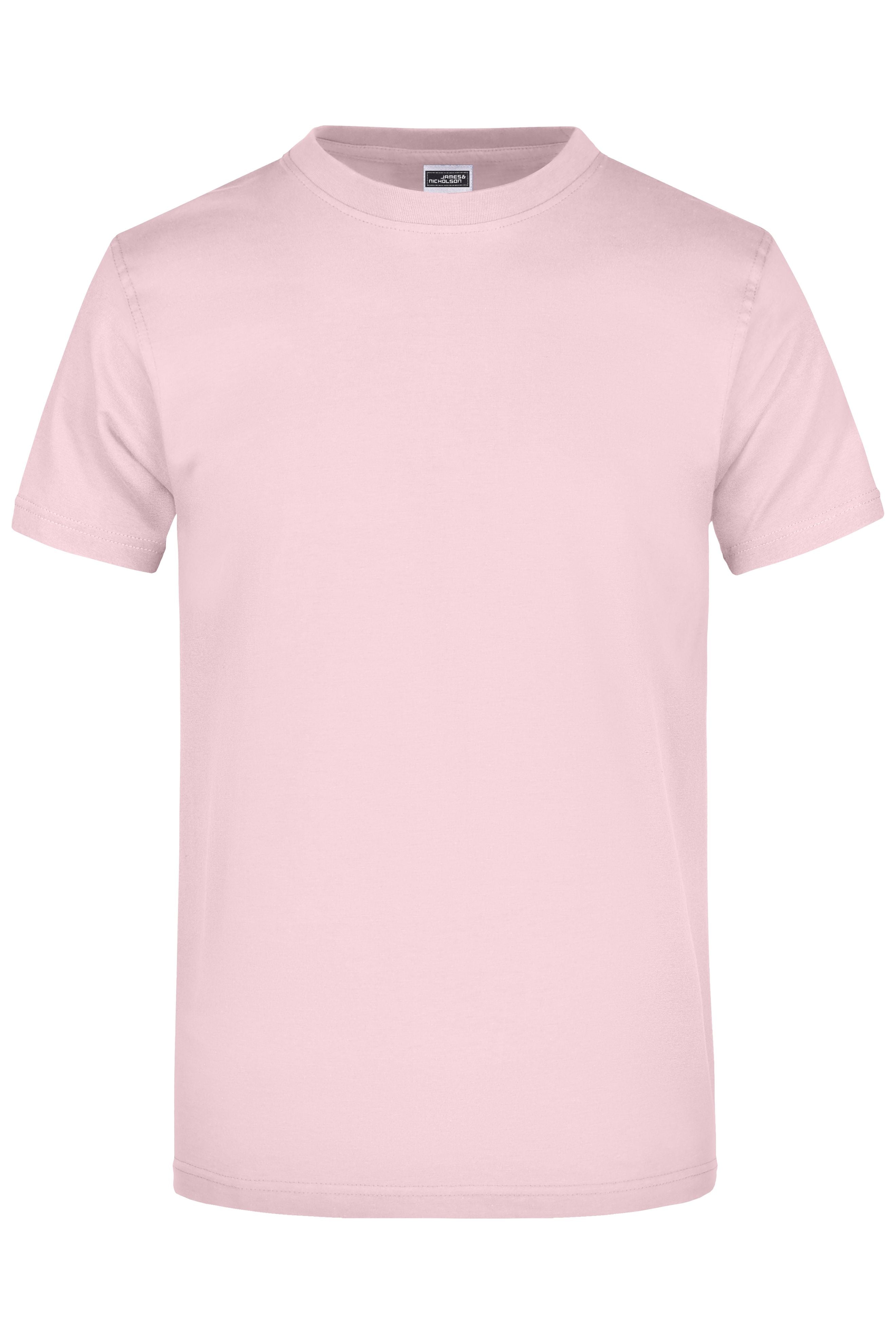 James & Nicholson Hochwertiges T-Shirt mit Rundhals rose