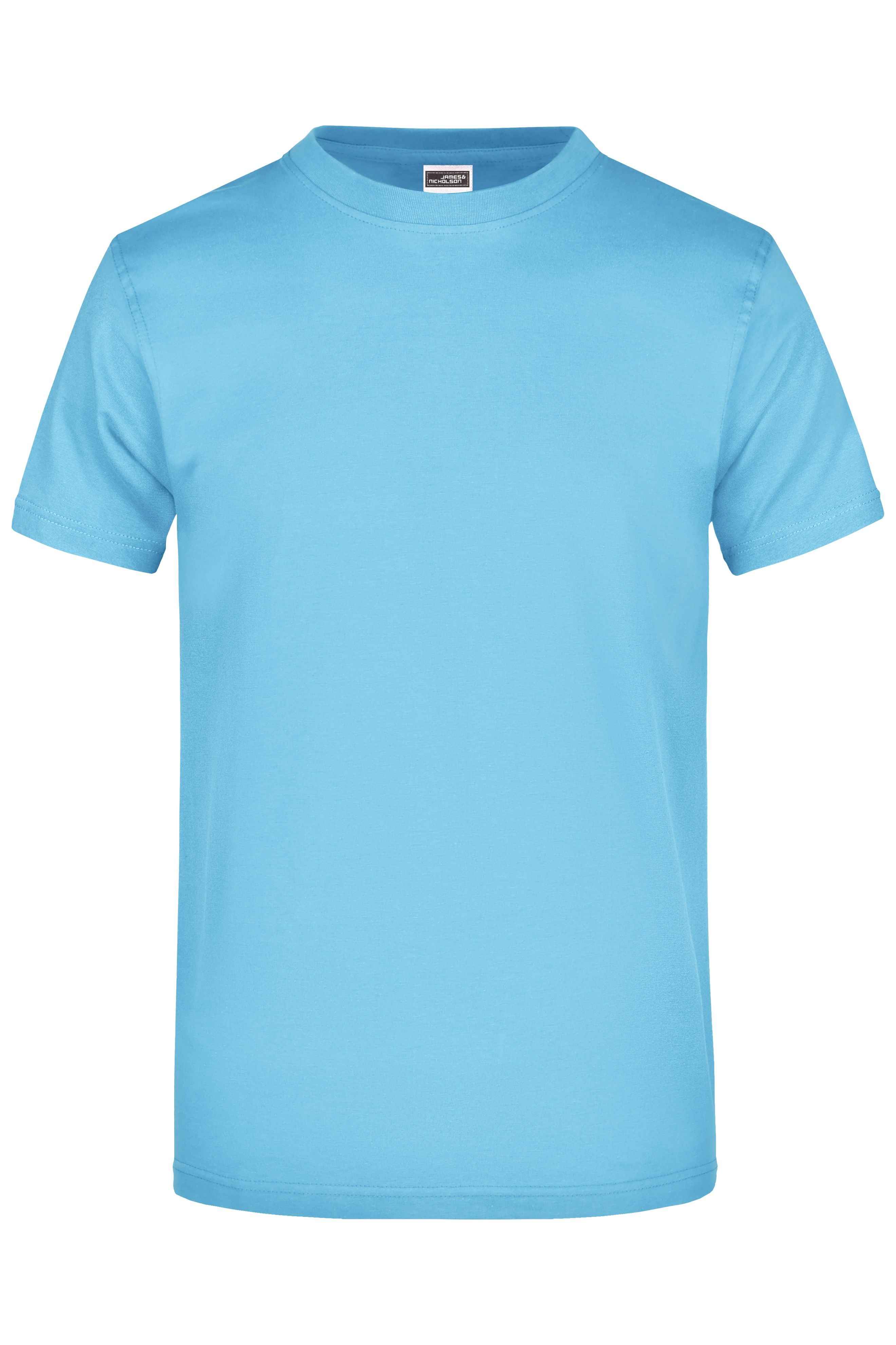 James & Nicholson Hochwertiges T-Shirt mit Rundhals sky-blue
