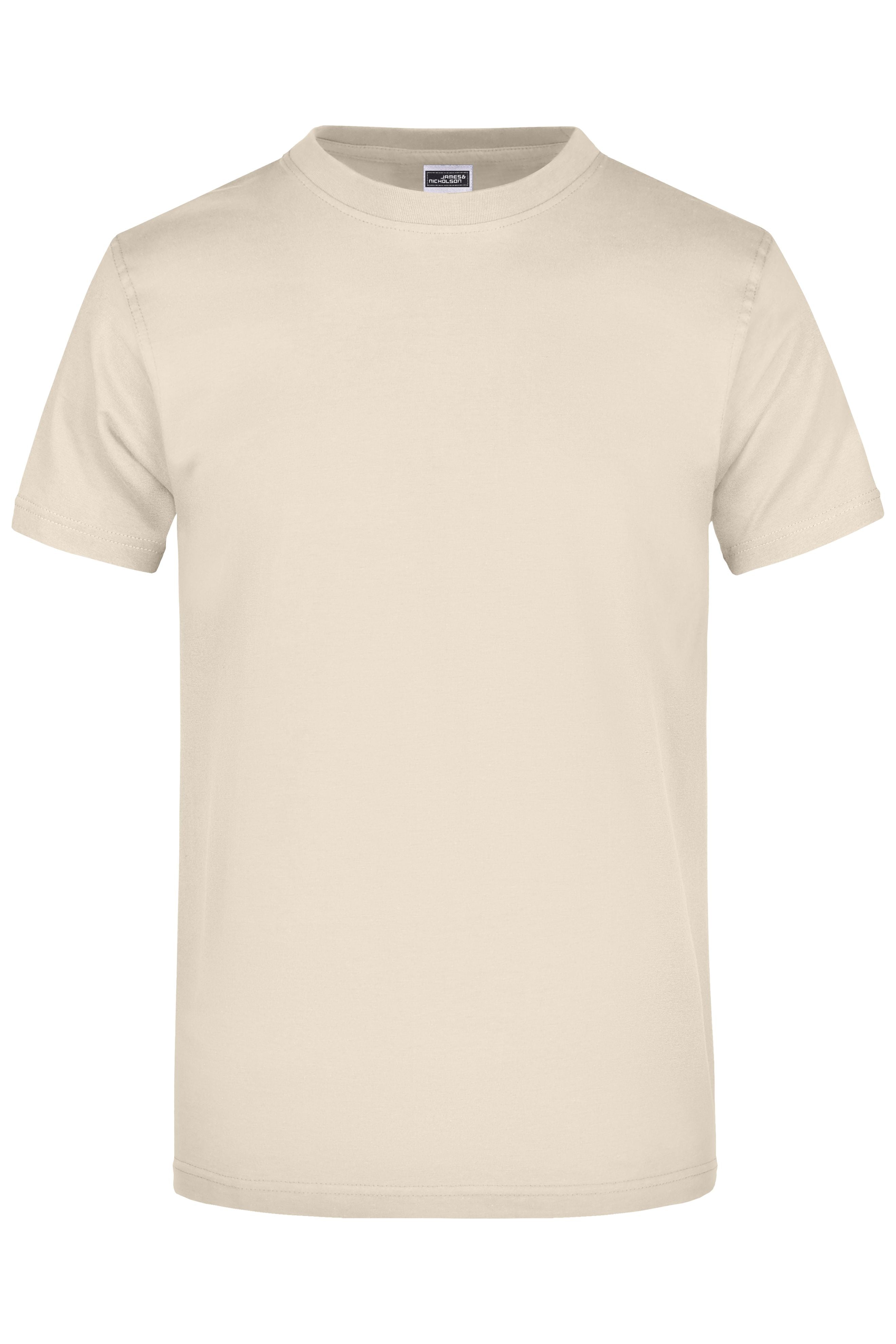 James & Nicholson Hochwertiges T-Shirt mit Rundhals stone
