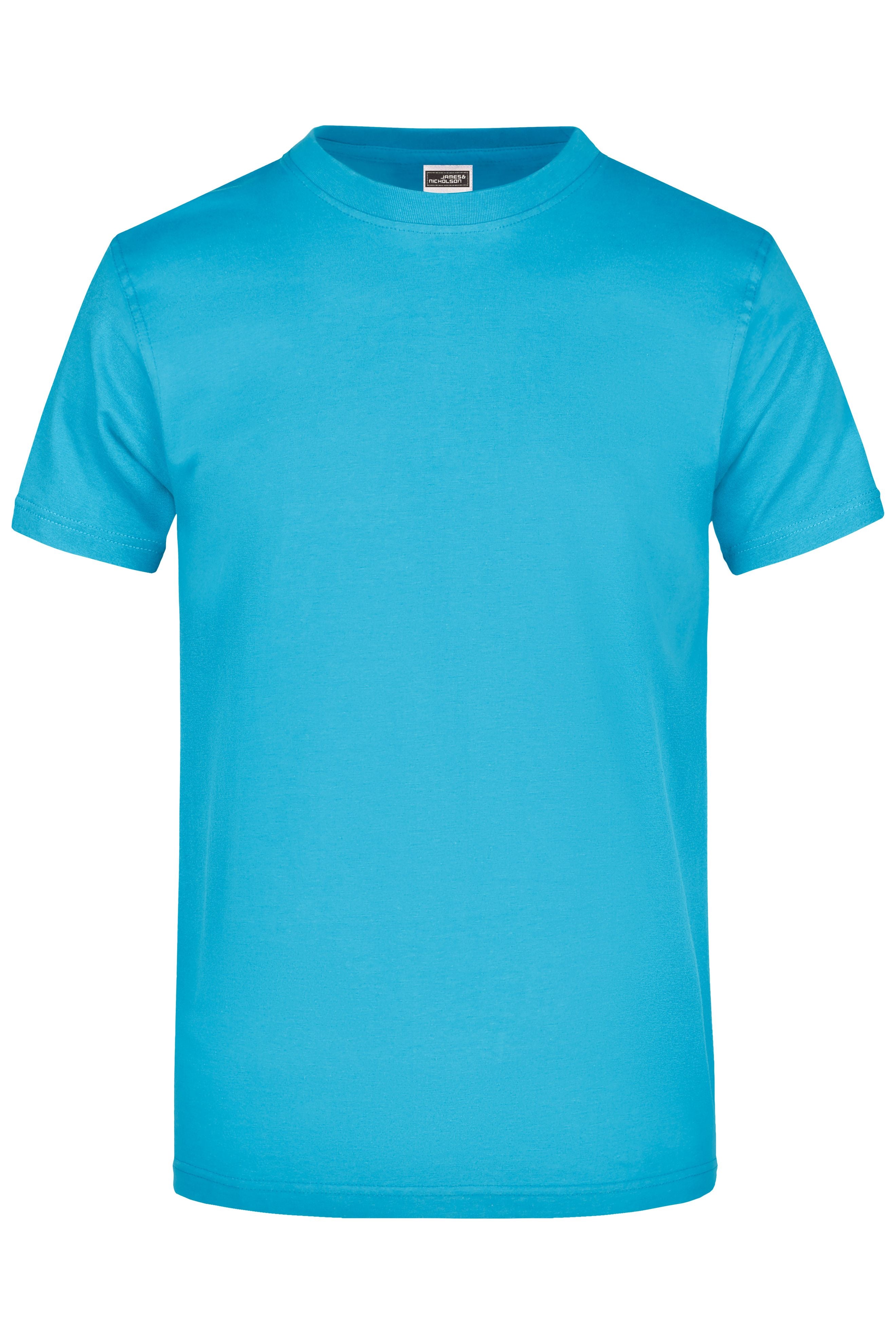 James & Nicholson Hochwertiges T-Shirt mit Rundhals turquoise