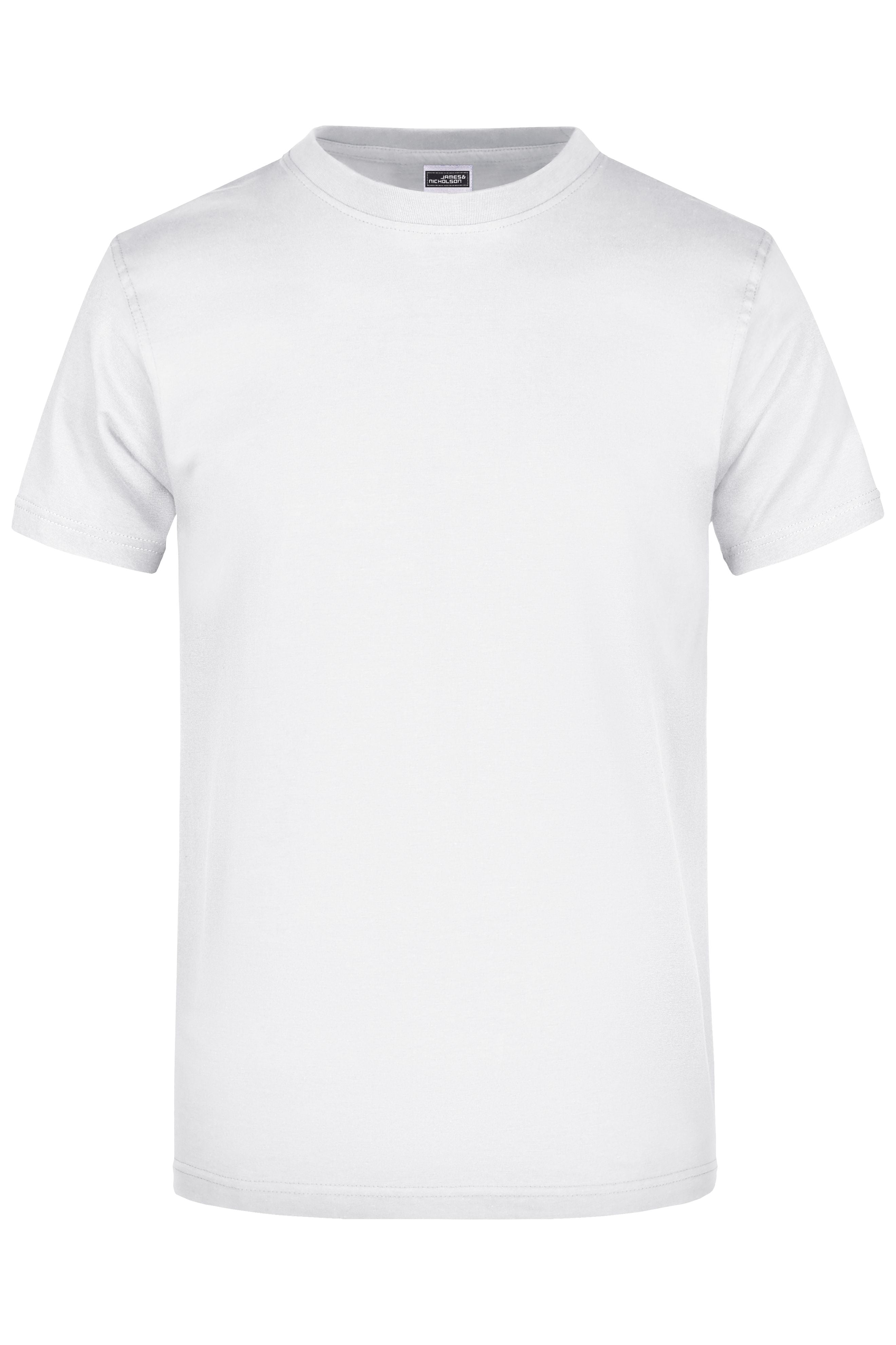 James & Nicholson Hochwertiges T-Shirt mit Rundhals white