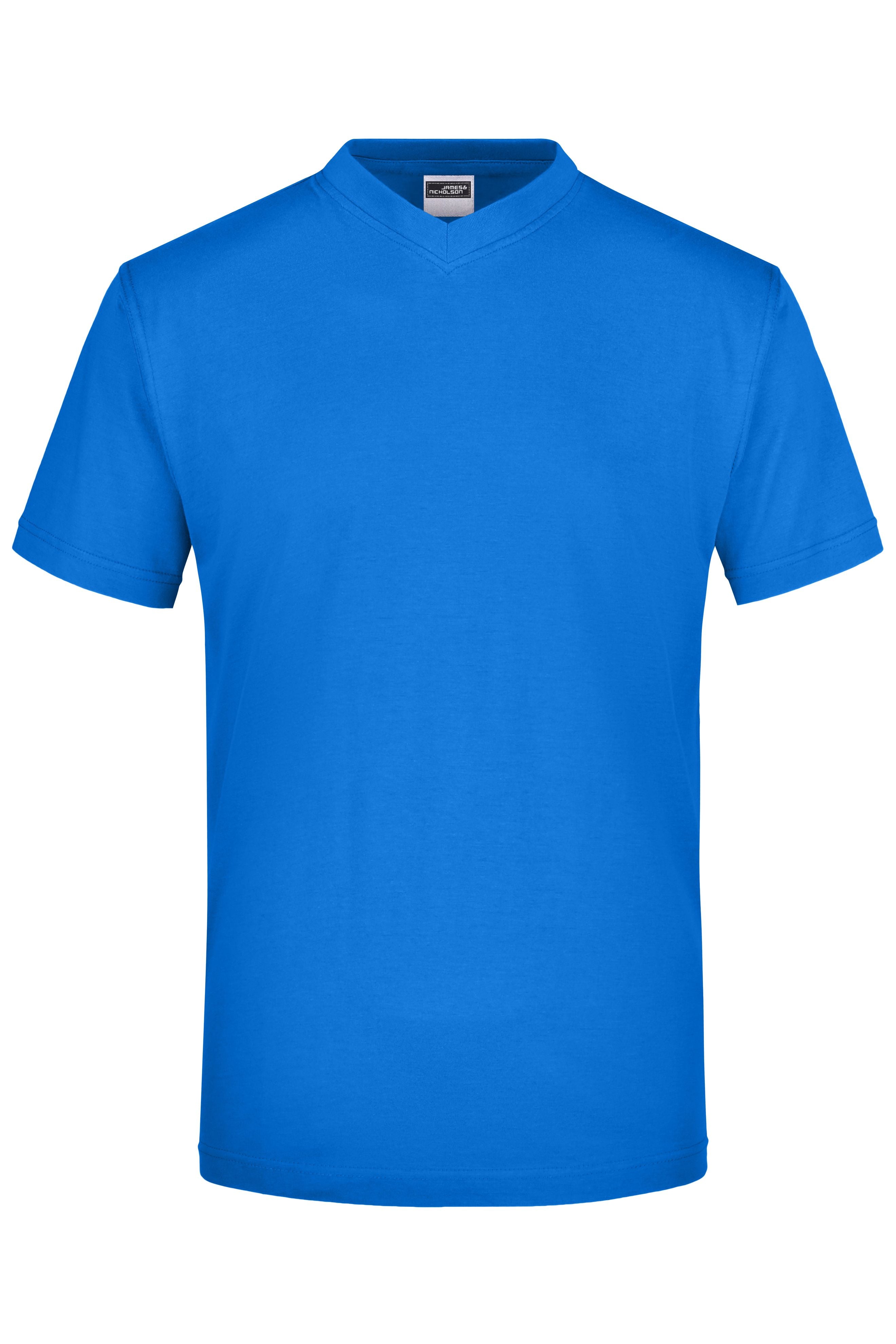 James & Nicholson T-Shirt mit V-Ausschnitt cobalt
