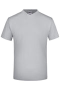 James & Nicholson T-Shirt mit V-Ausschnitt light-grey