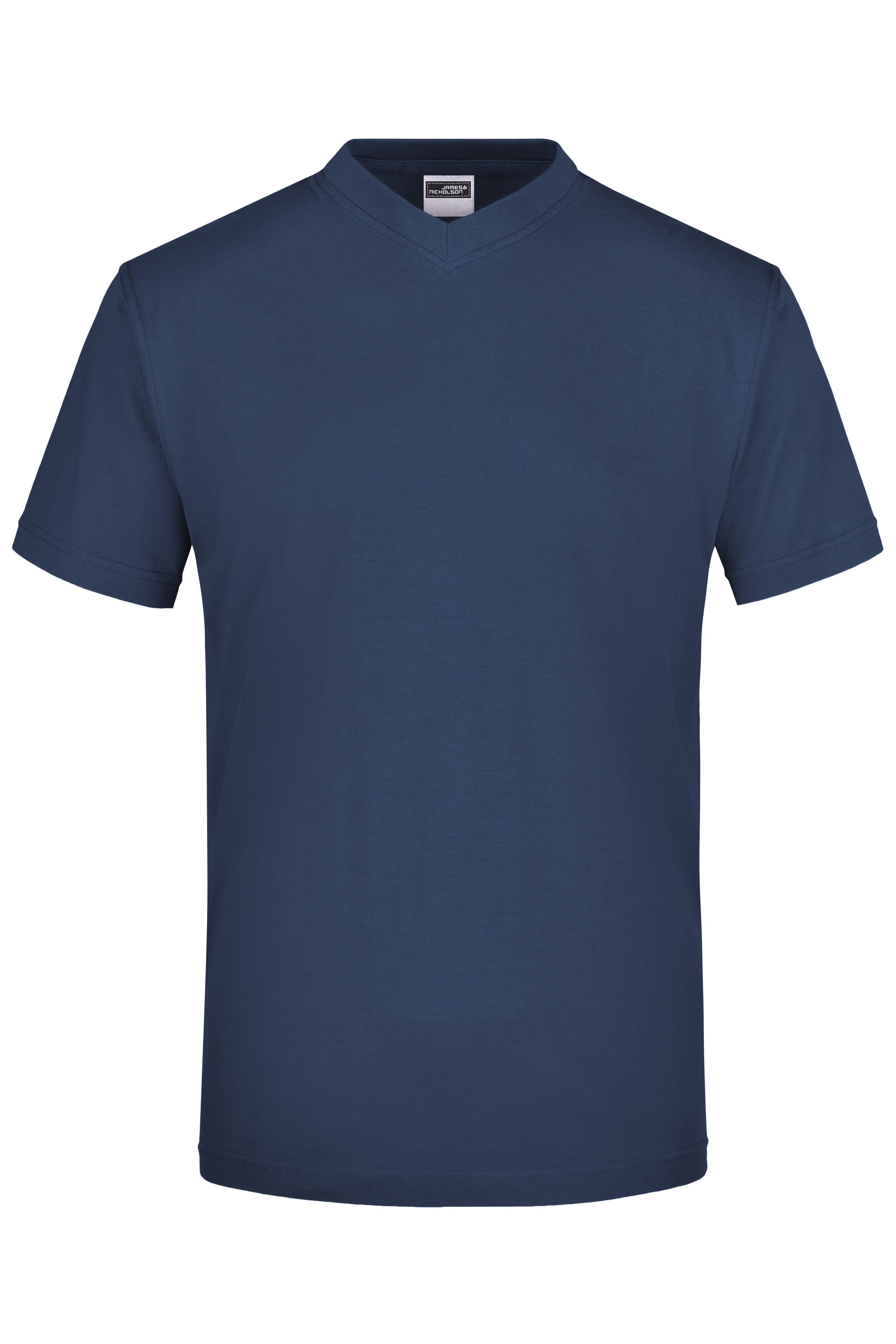 James & Nicholson T-Shirt mit V-Ausschnitt navy
