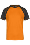 James & Nicholson Sportliches T-Shirt mit Raglanärmeln orange/black