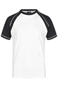 James & Nicholson Sportliches T-Shirt mit Raglanärmeln white/black