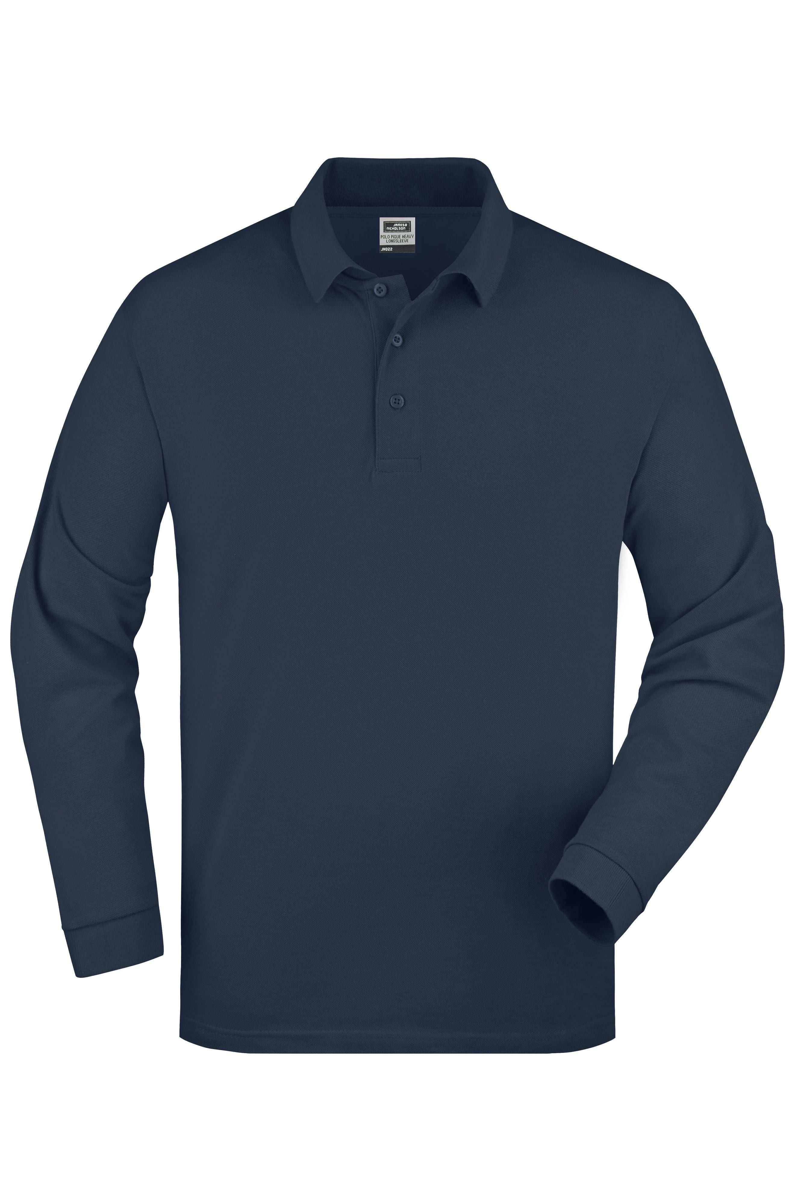 James & Nicholson Langarm Poloshirt navy
