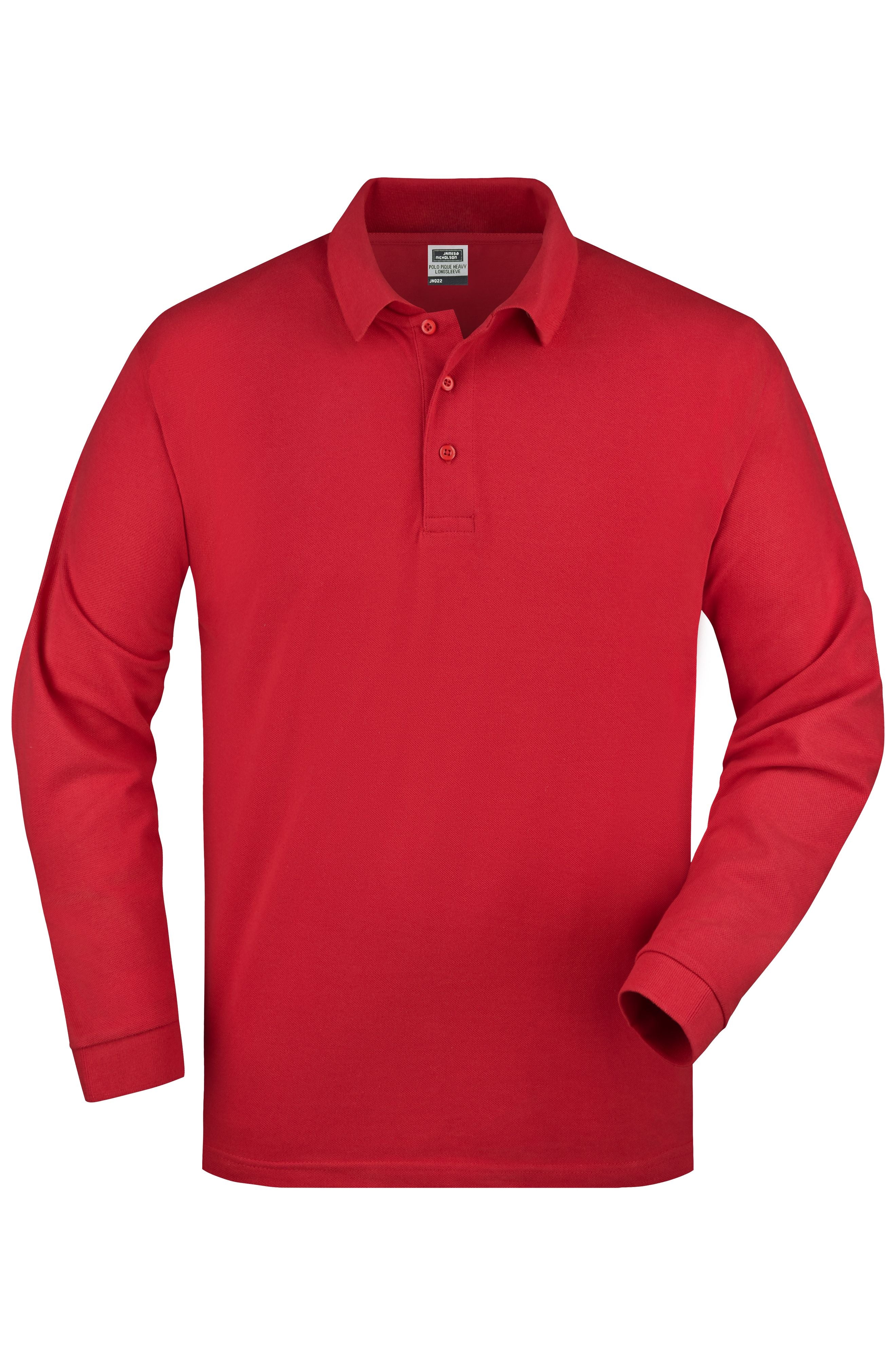 James & Nicholson Langarm Poloshirt red