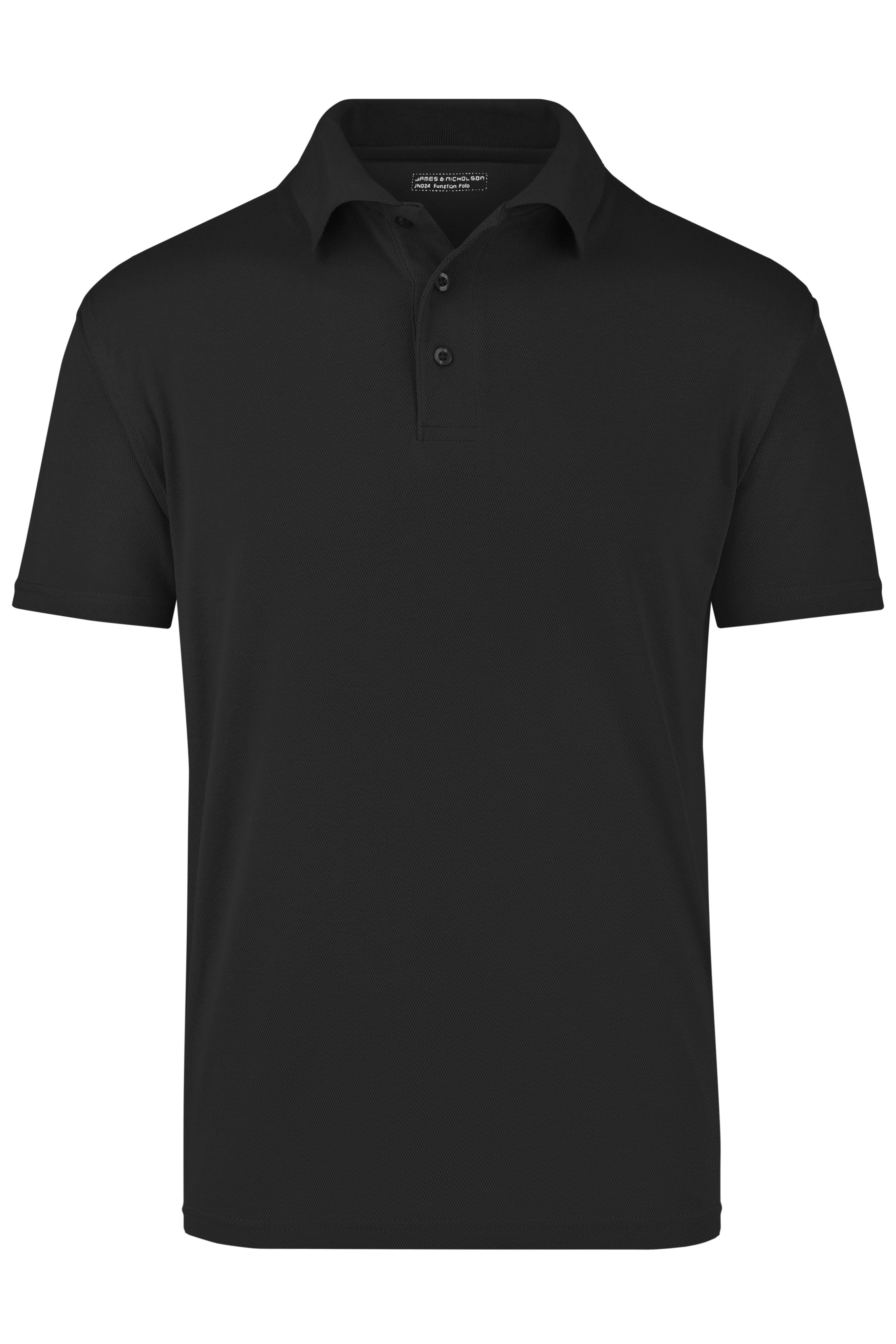 James & Nicholson Atmungsaktives Cooldry Funktions-Polo black